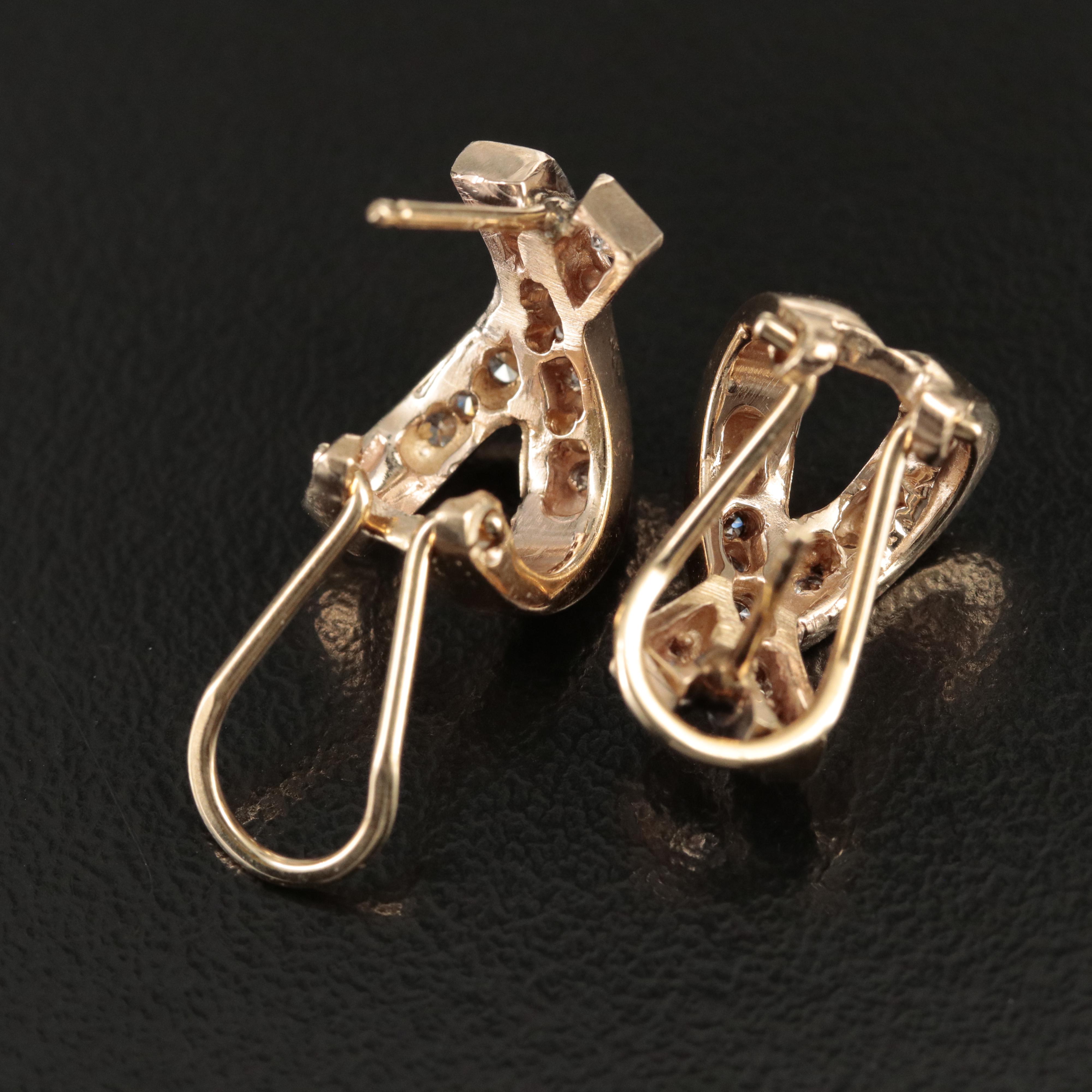 14K 0.44 CTW Diamond "X" Earrings