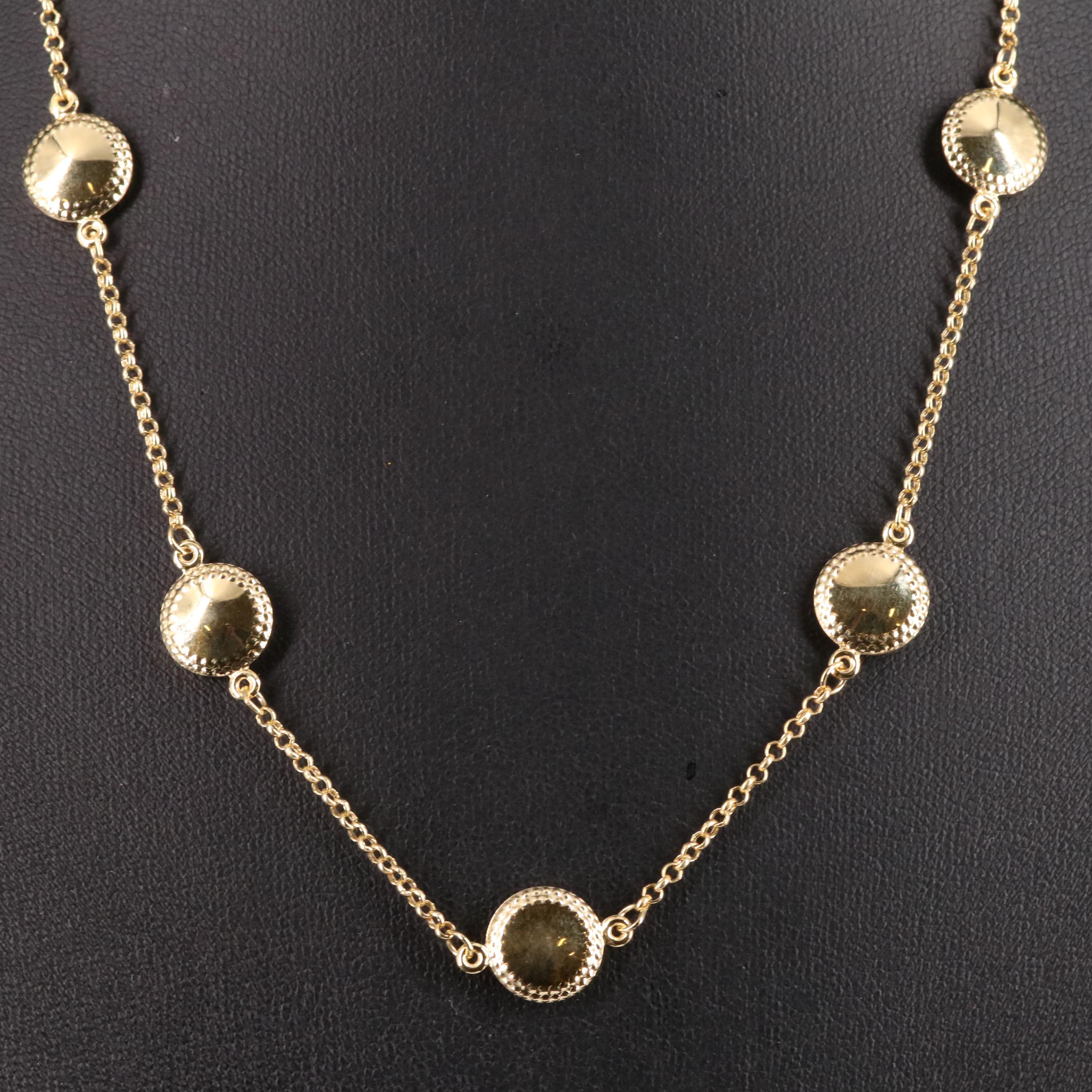 14K Station Necklace