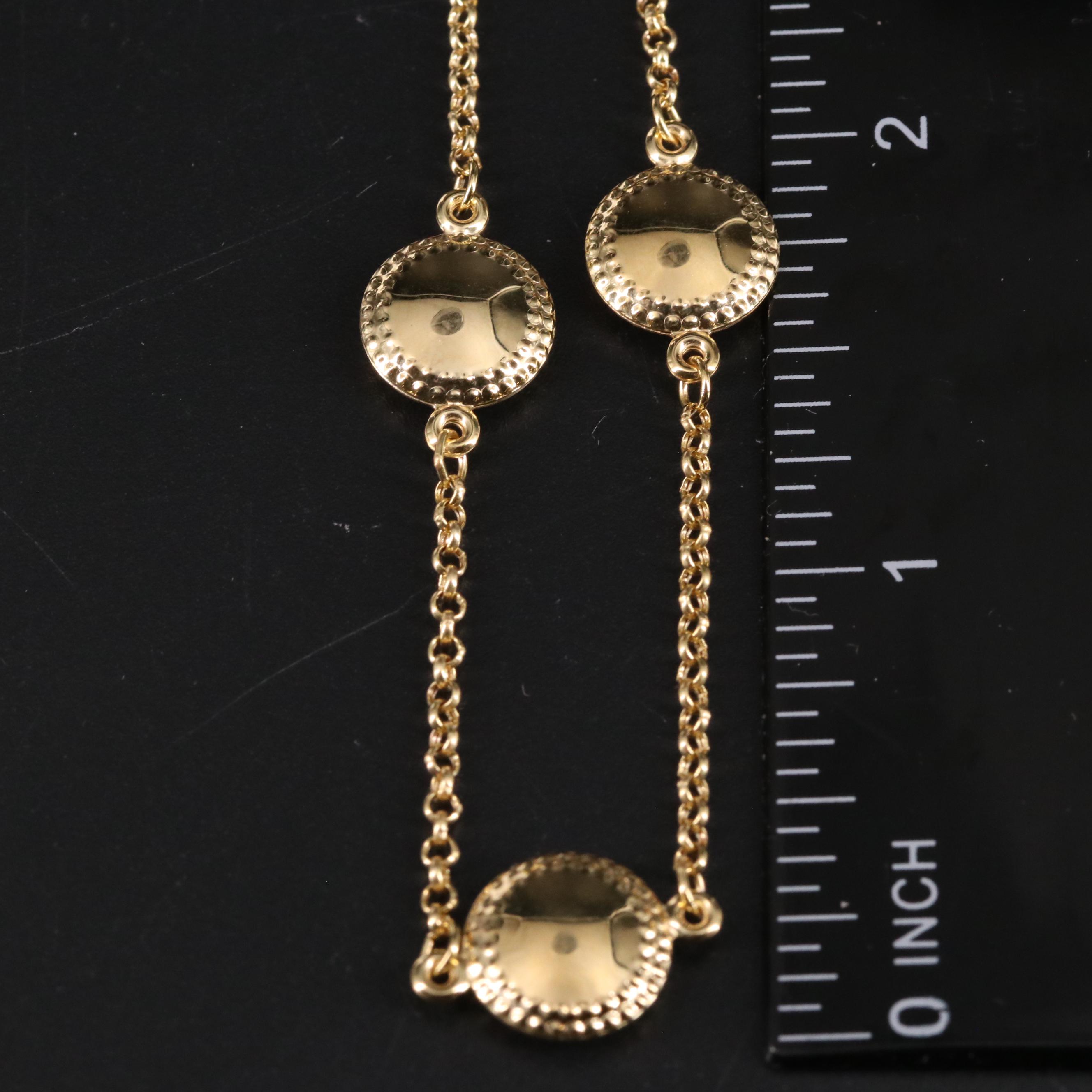 14K Station Necklace
