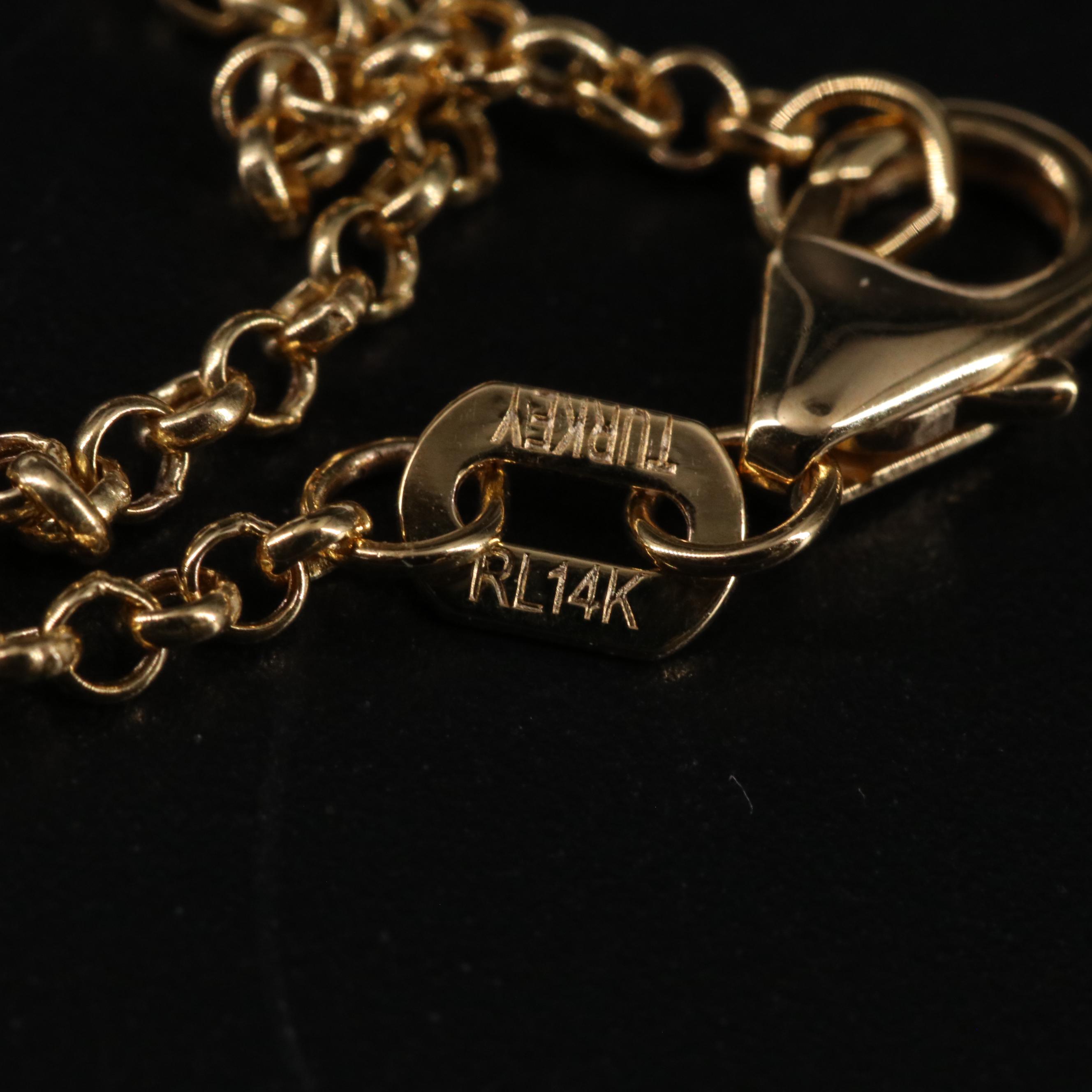 14K Station Necklace