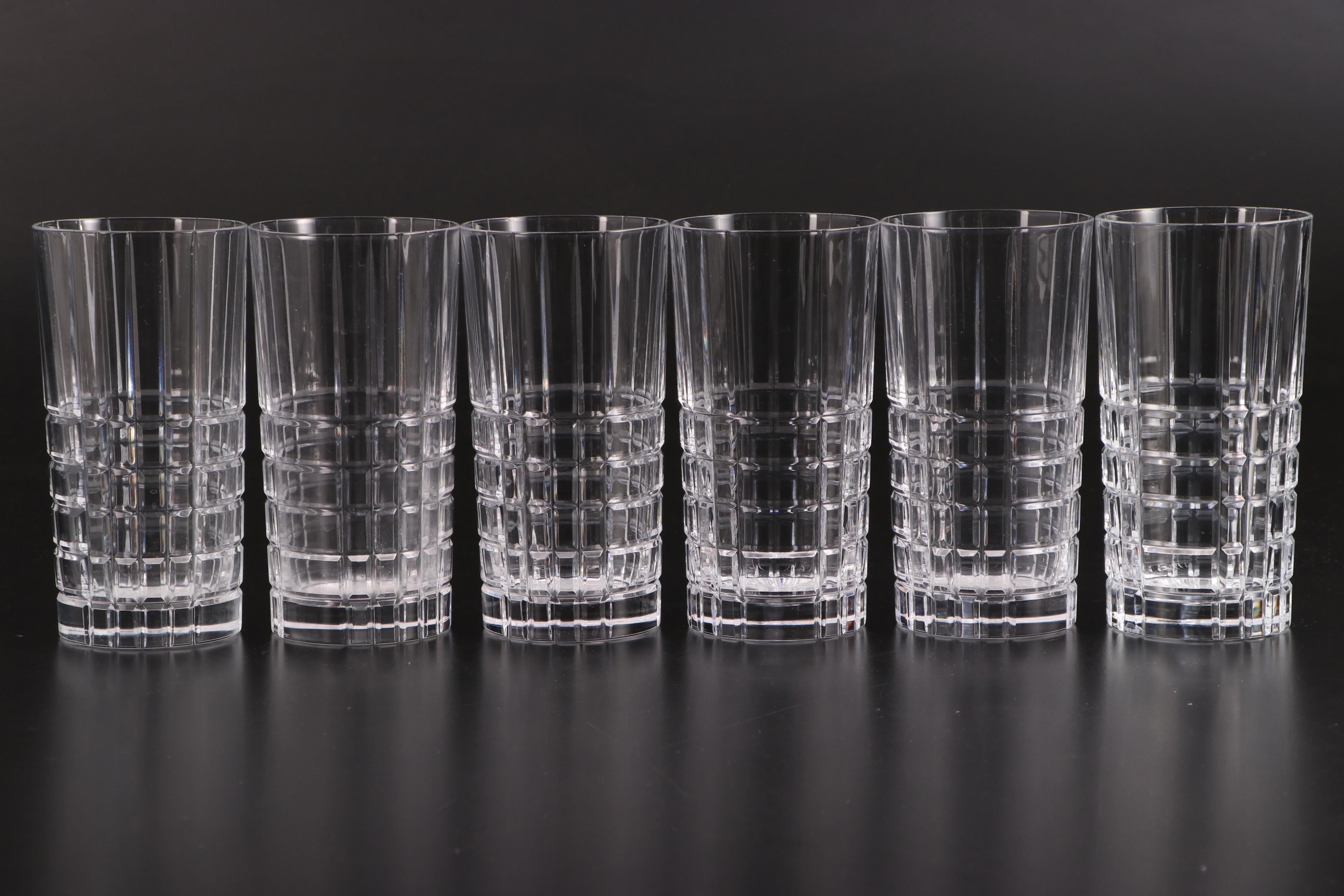 Tiffany & Co. "Plaid" Crystal Highball Glasses