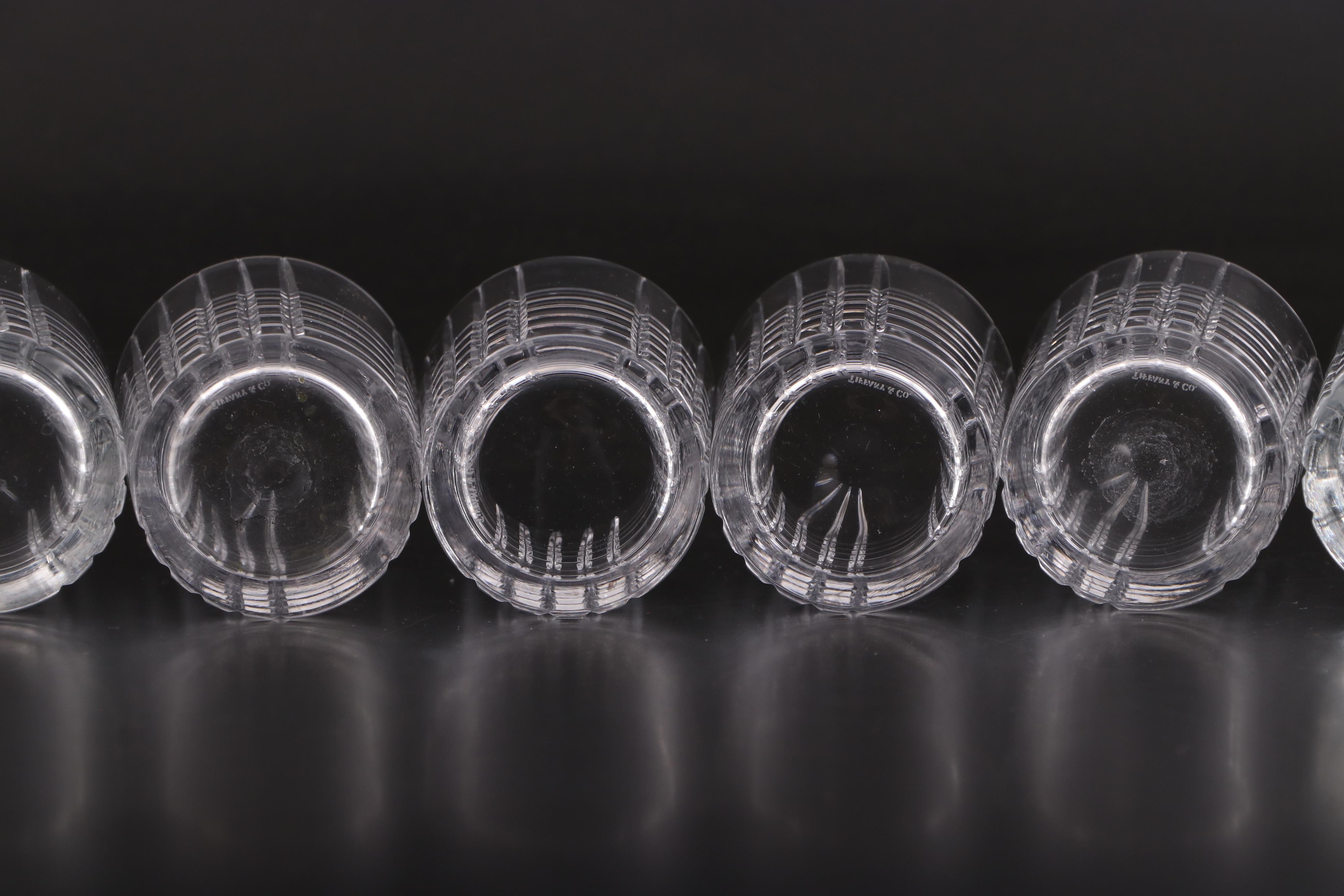 Tiffany & Co. "Plaid" Crystal Highball Glasses