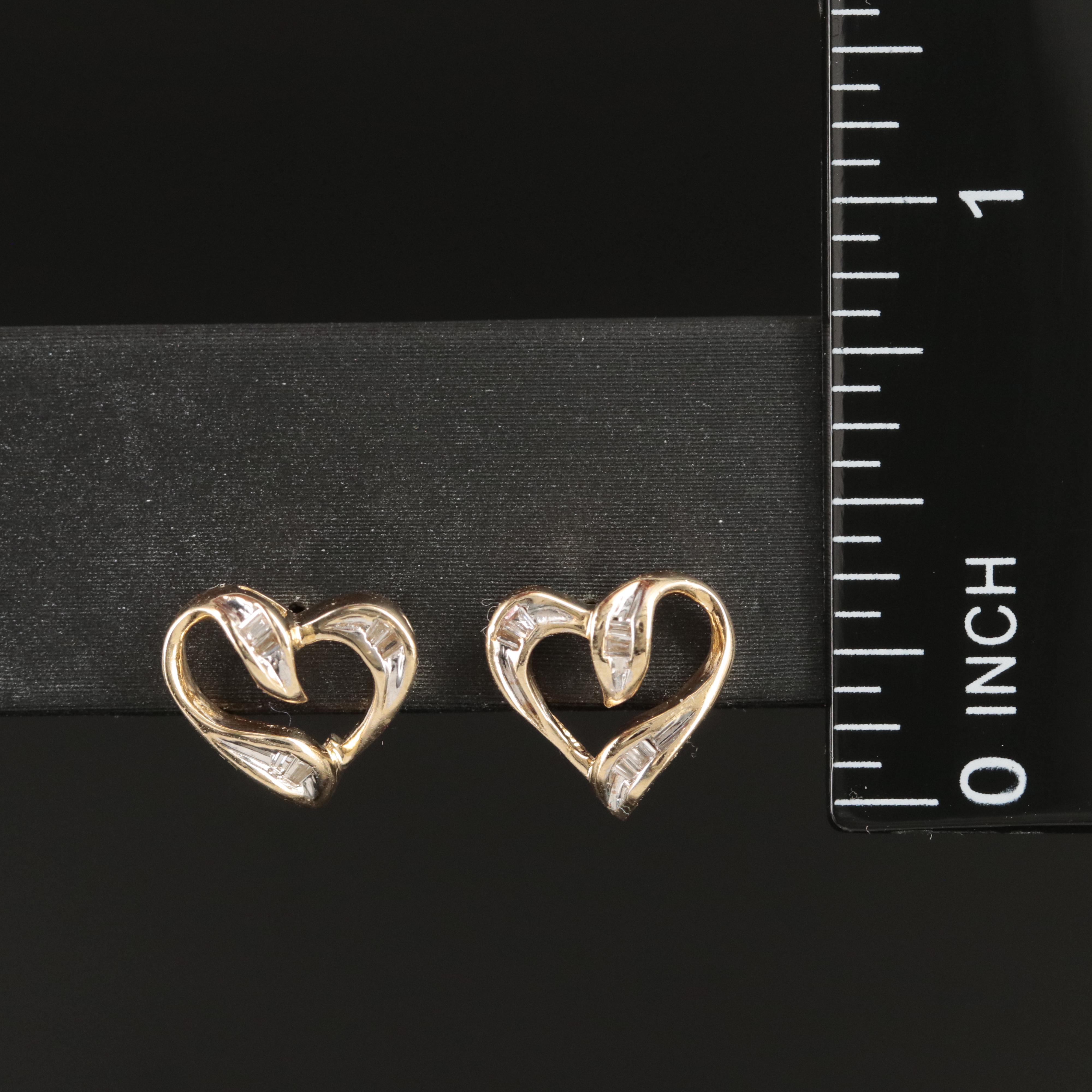 14K 0.06 CTW Diamond Heart Earrings