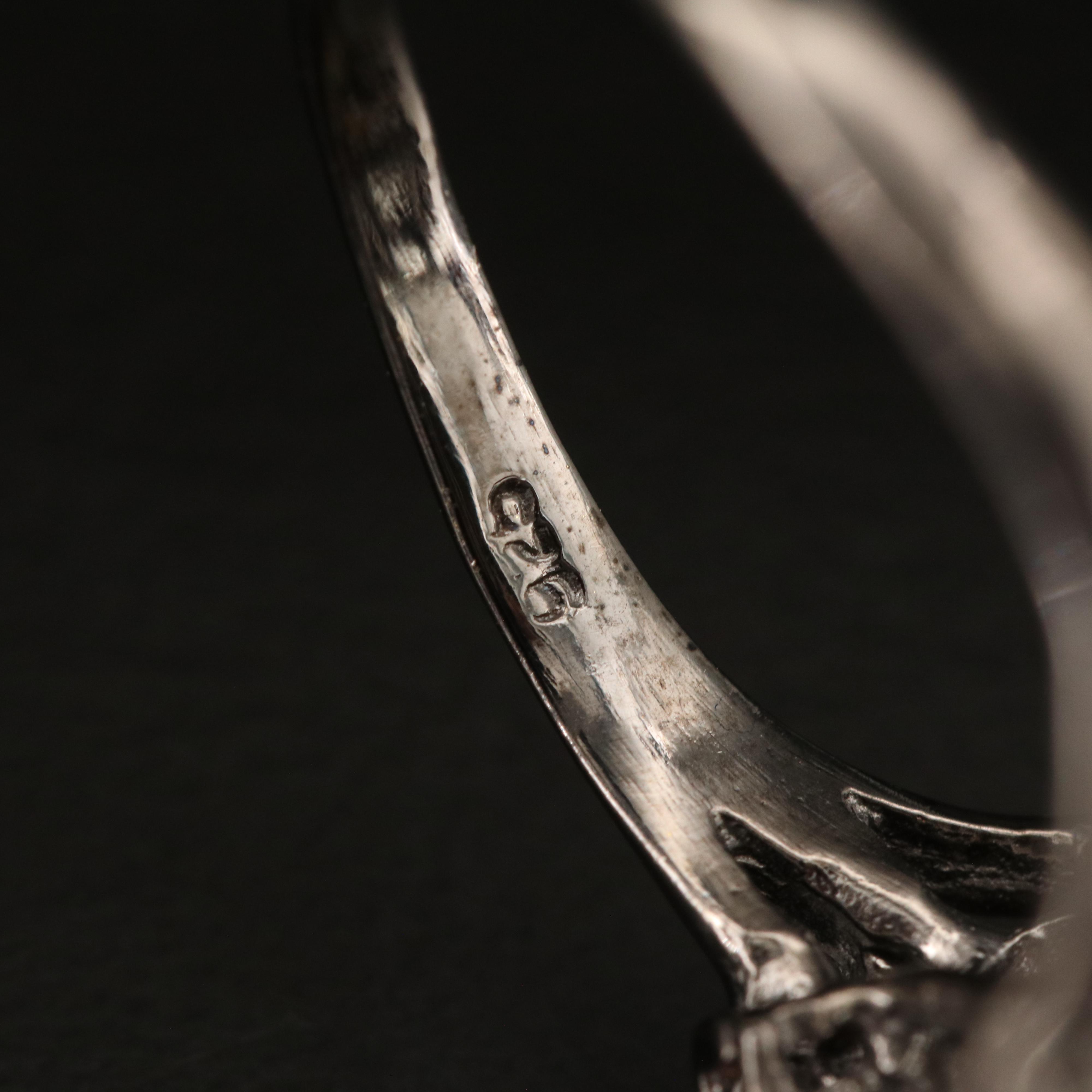 Sterling Opal and Garnet Bypass Ring