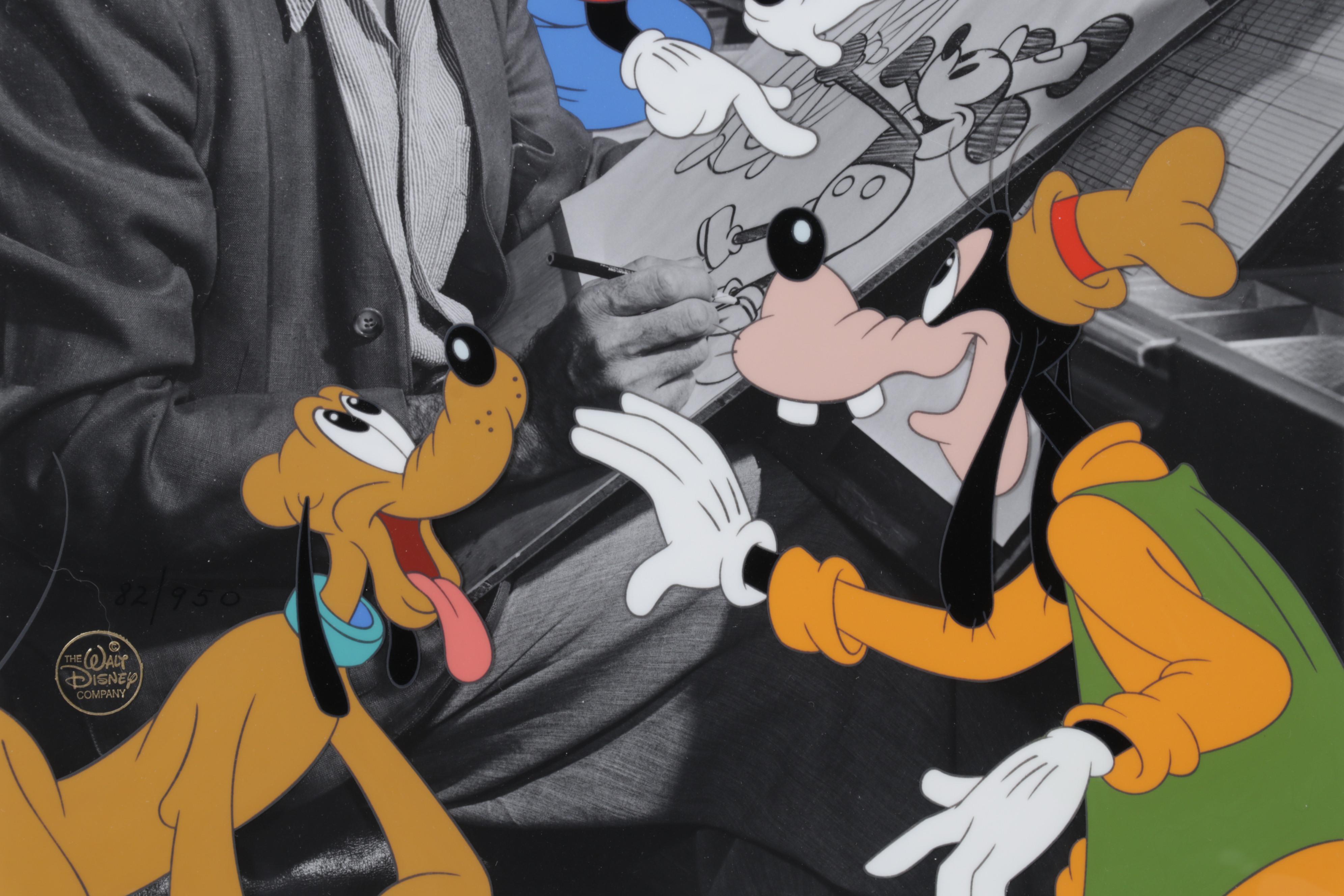 Walt Disney Company Hand-Painted Animation Cel "Walt's Drawing Board," 1994