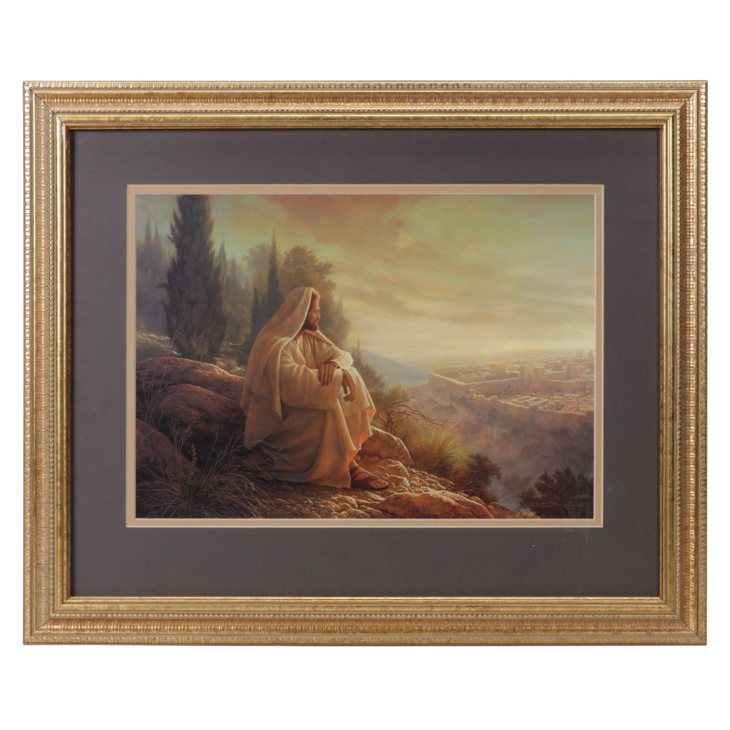 Offset Lithograph After Greg Olsen "O Jerusalem," Circa 2000