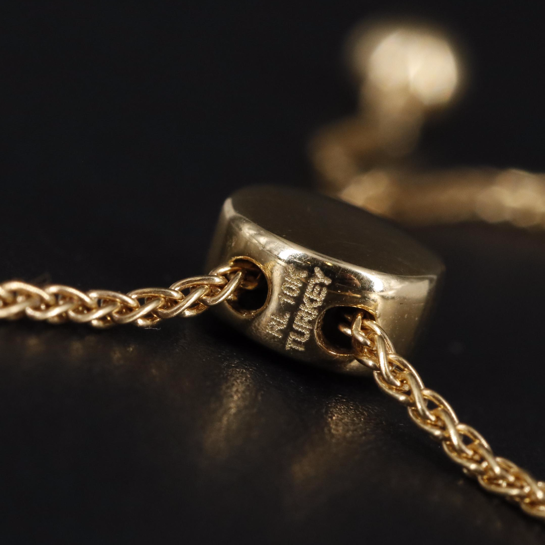 10K Semi Bangle Slide Bracelet