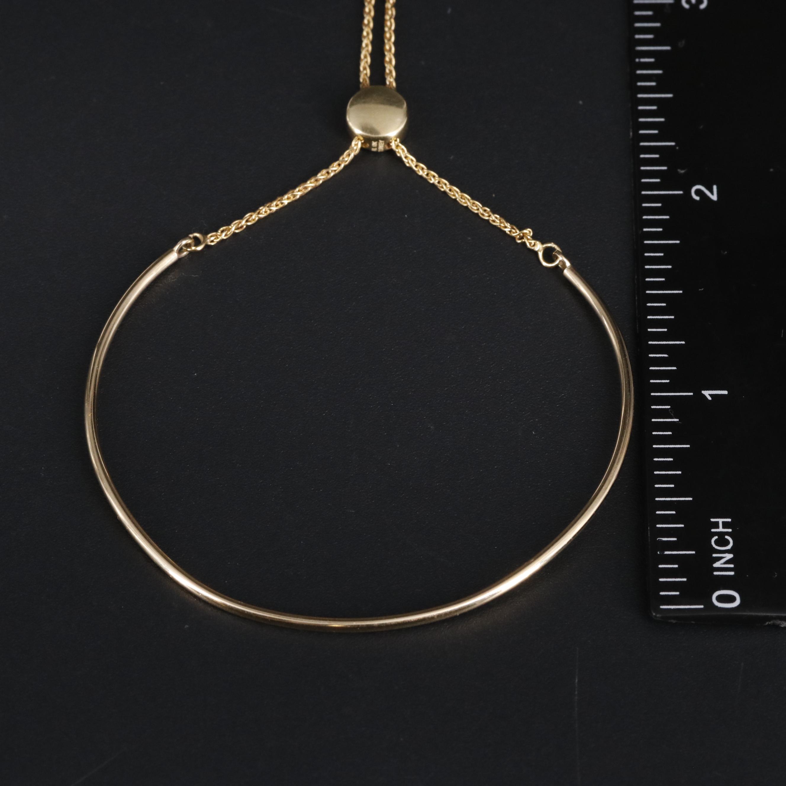 10K Semi Bangle Slide Bracelet