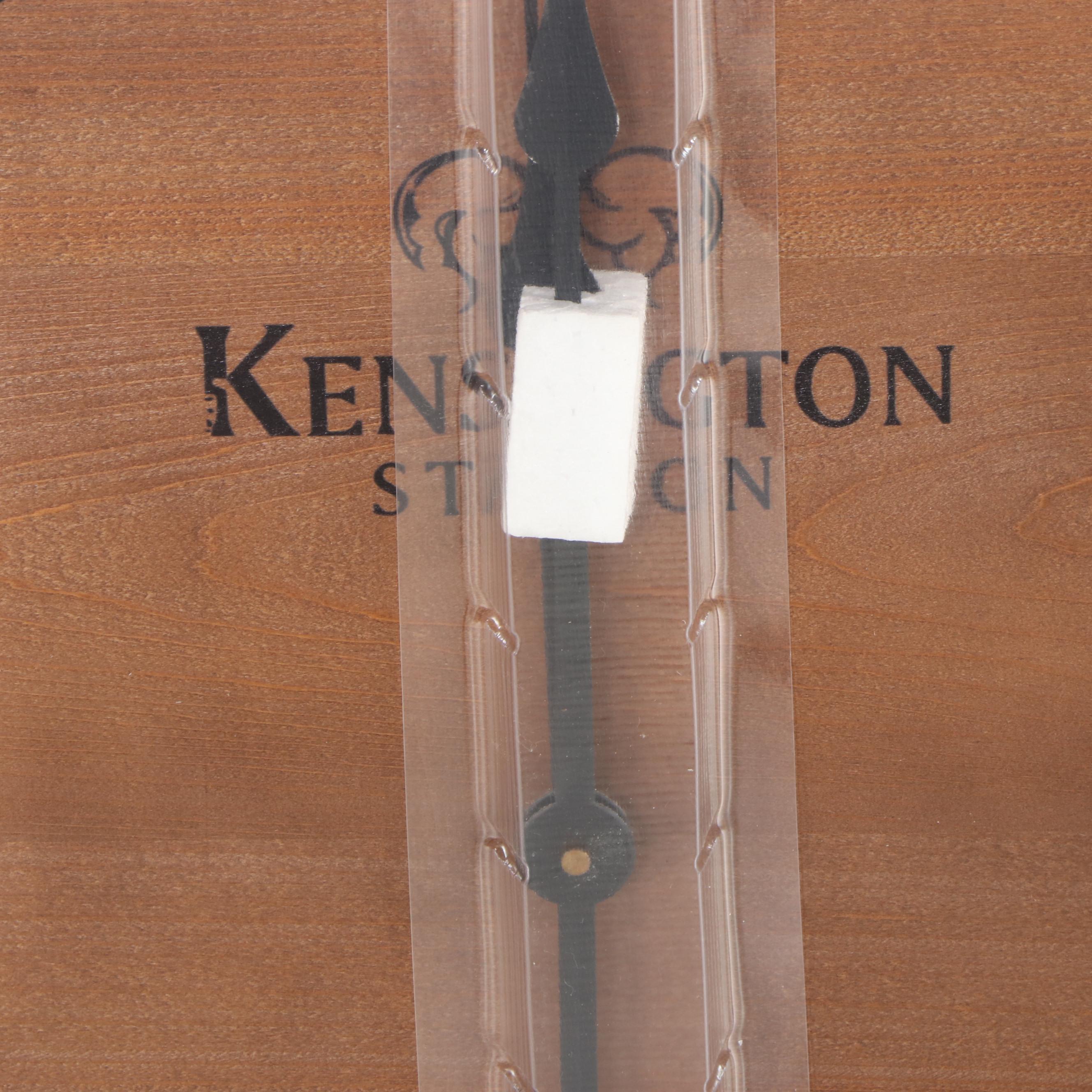 Threshold Kensington Wooden Wall Clock in Pine Finish