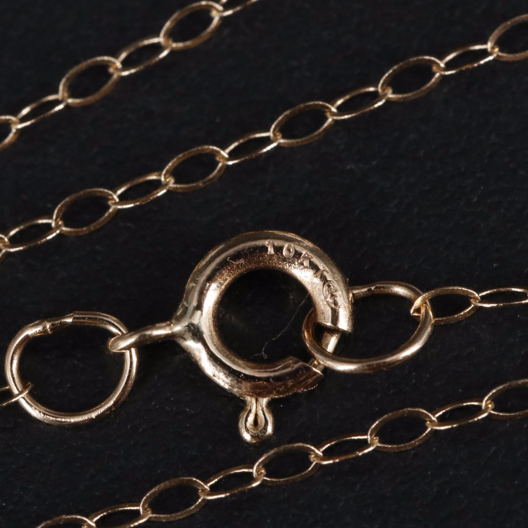 10K "Faith" Circle Pendant Necklace