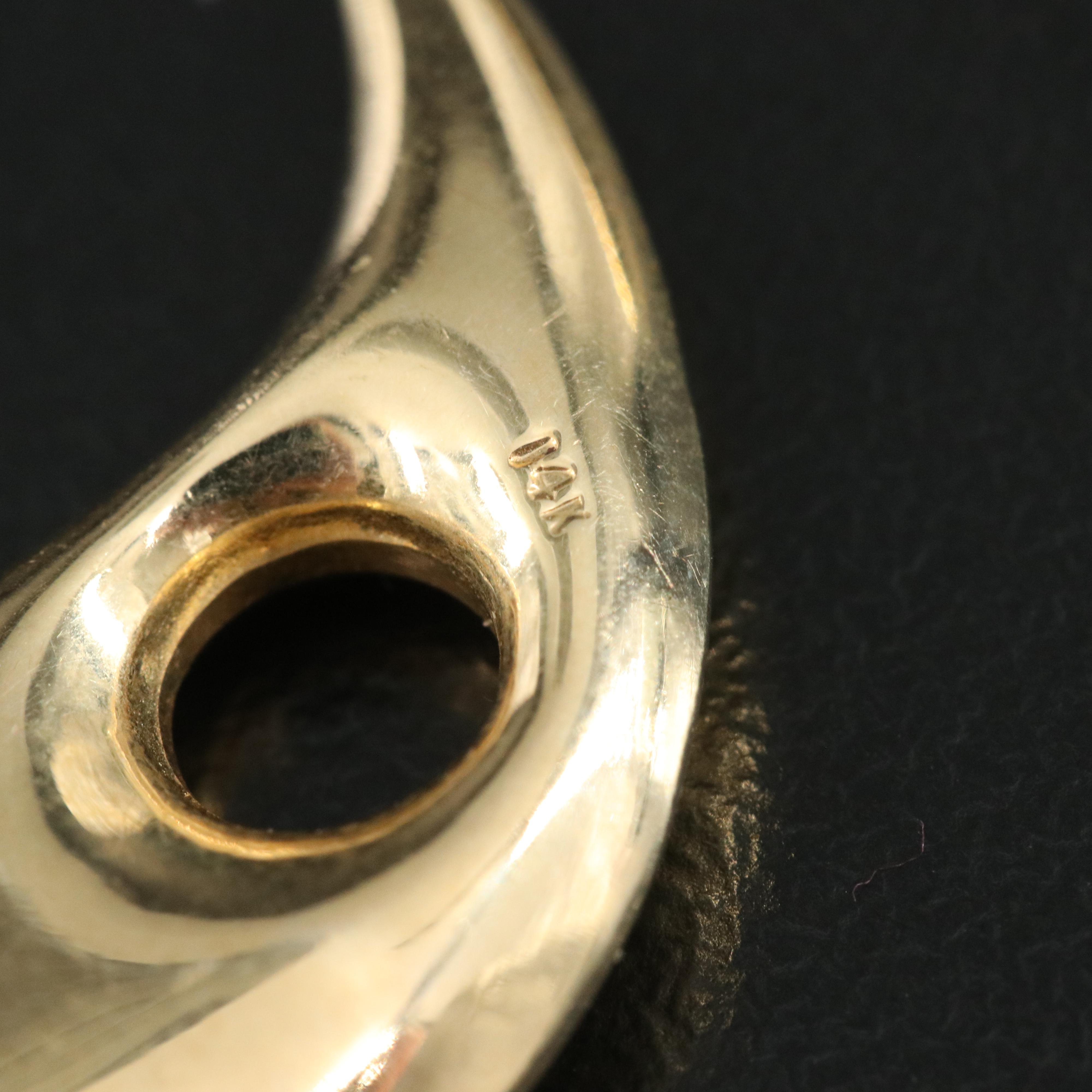 14K Crescent Moon Enhancers