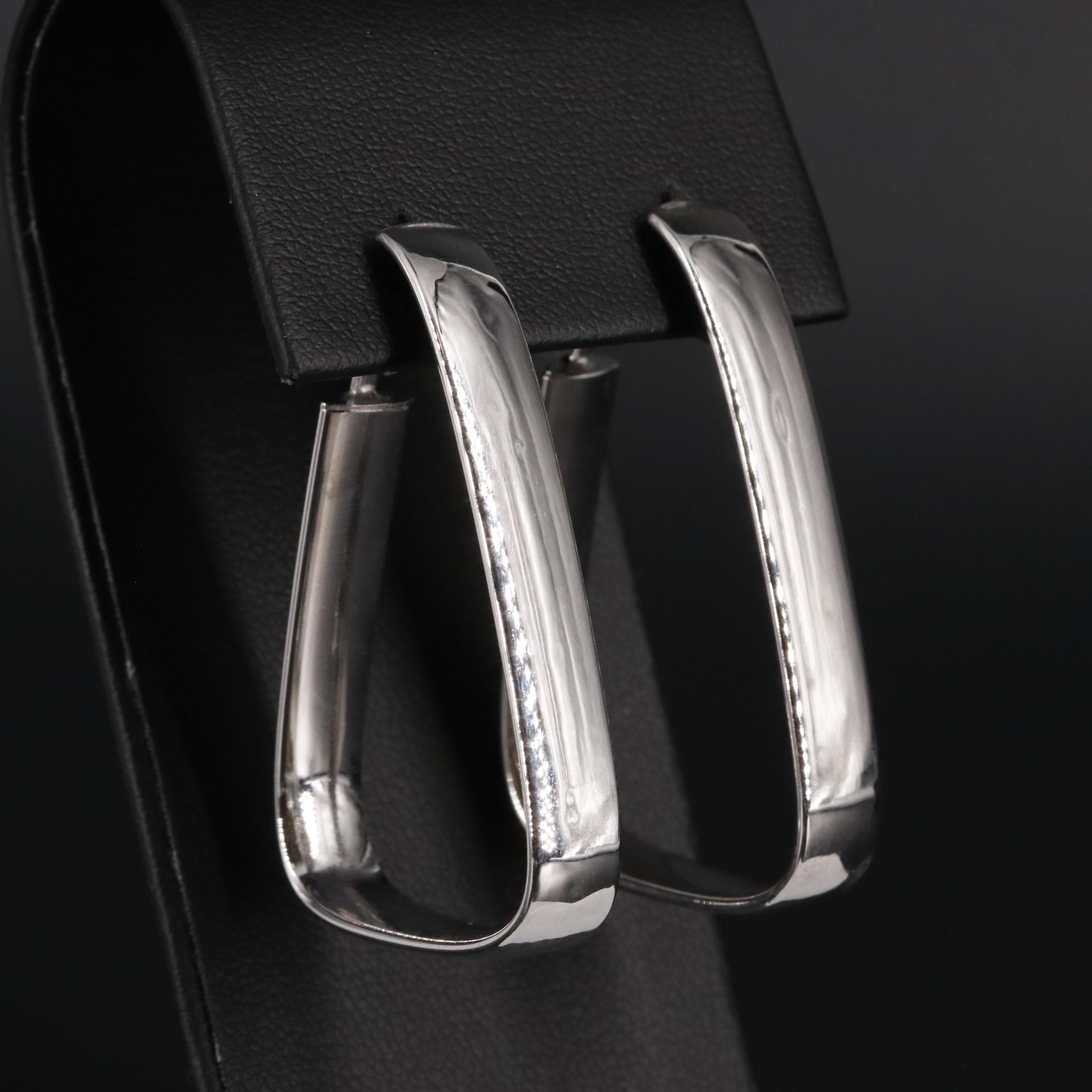 14K Triangle Hoop Earrings