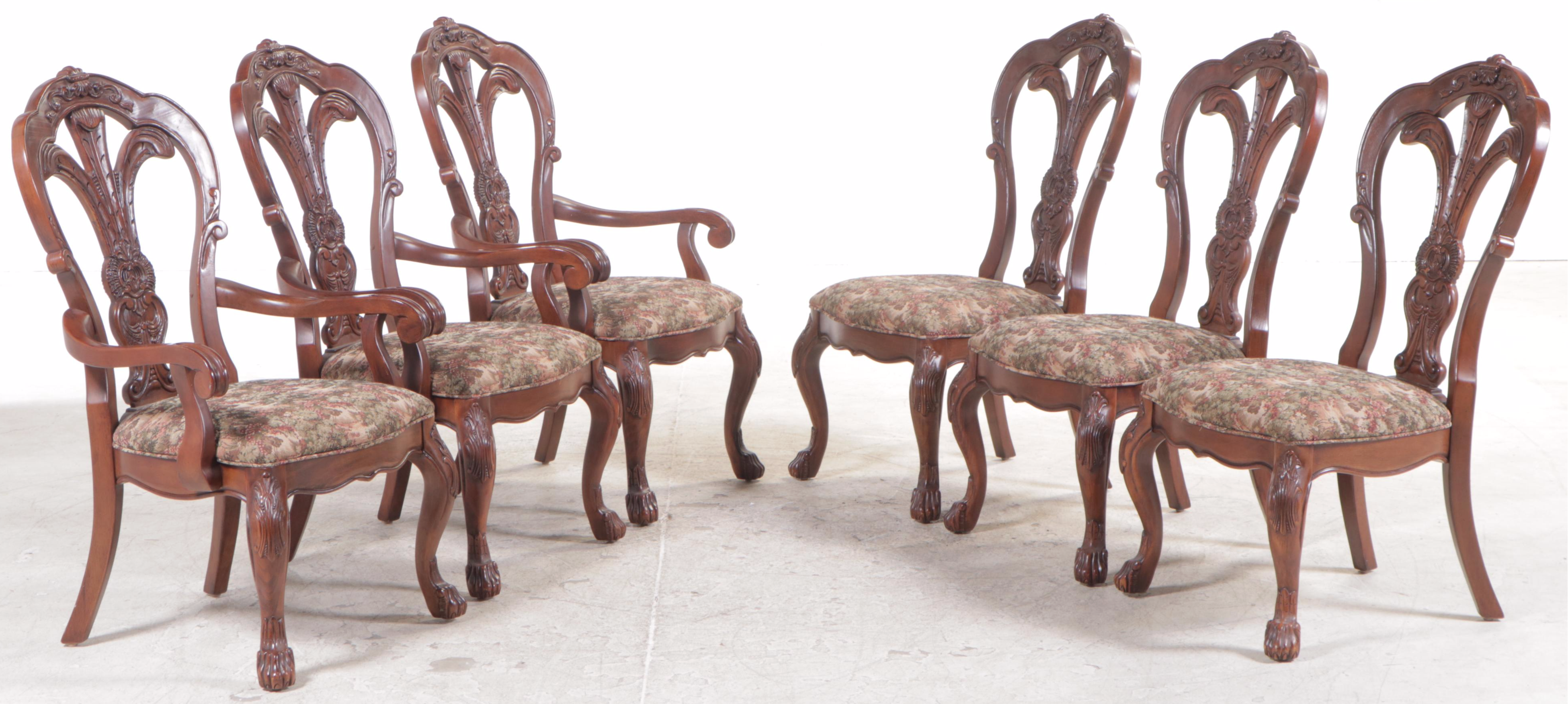 Seven-Piece Bernhardt "Grand Savannah" Mahogany-Stained Dining Set