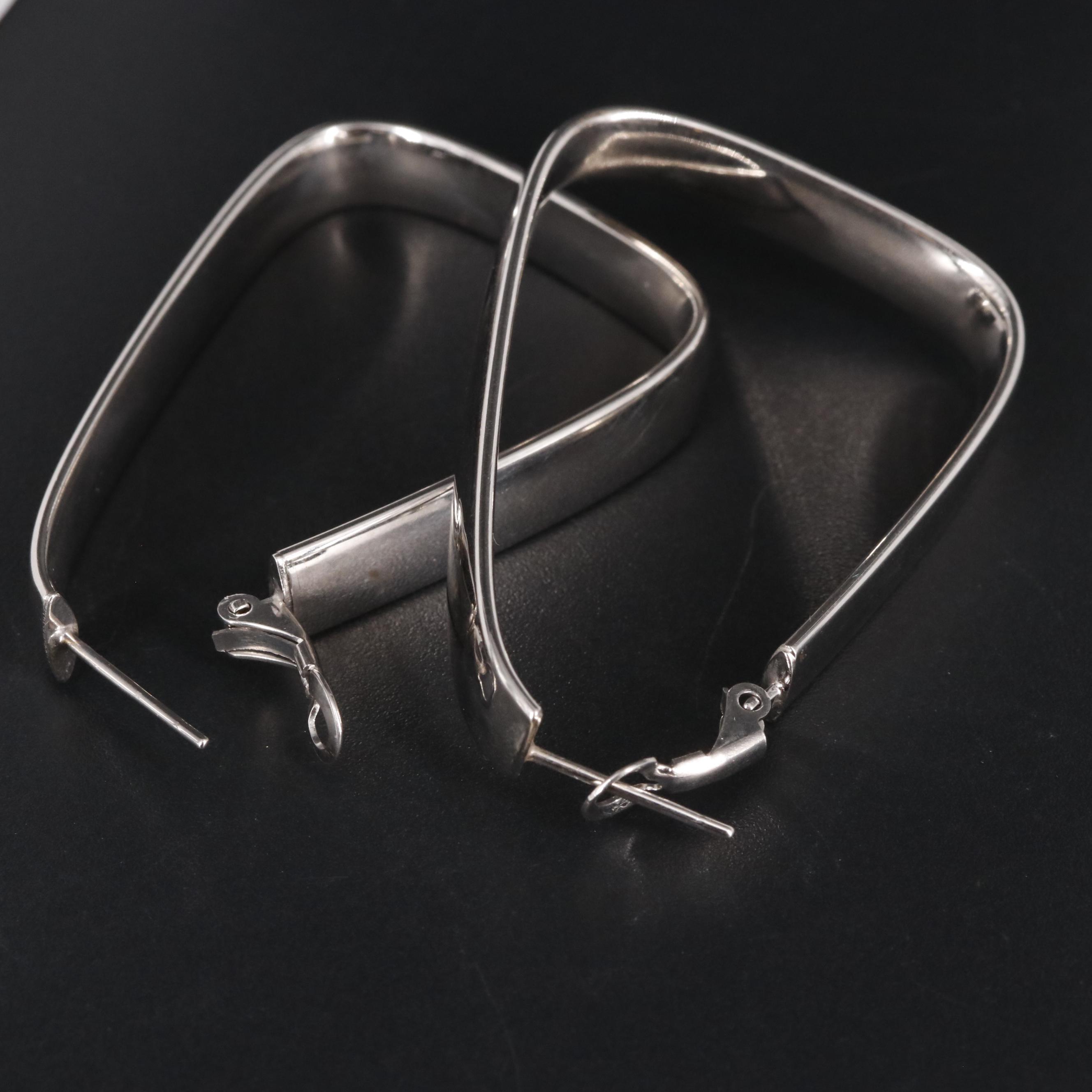 14K Triangle Hoop Earrings