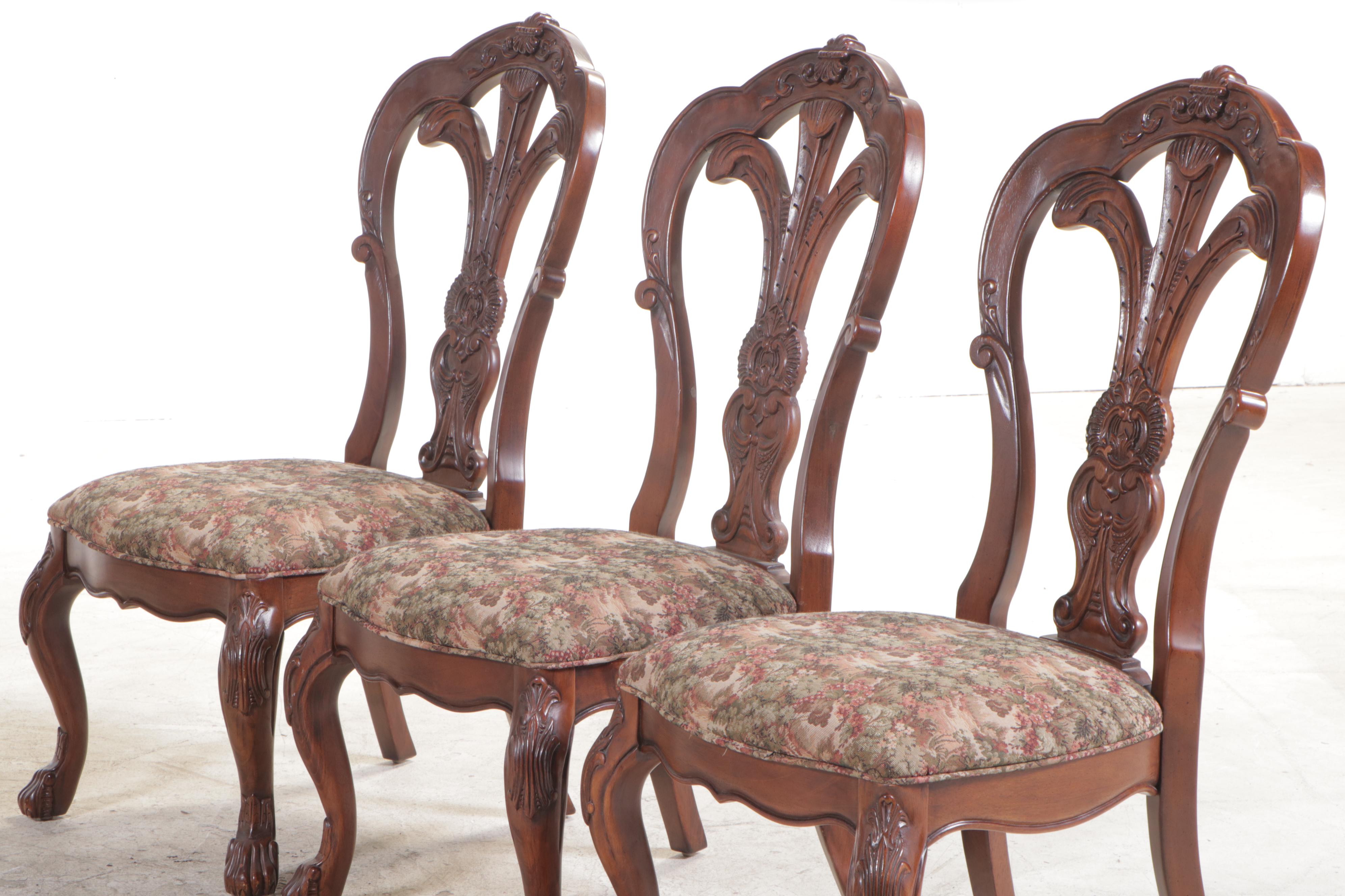 Seven-Piece Bernhardt "Grand Savannah" Mahogany-Stained Dining Set