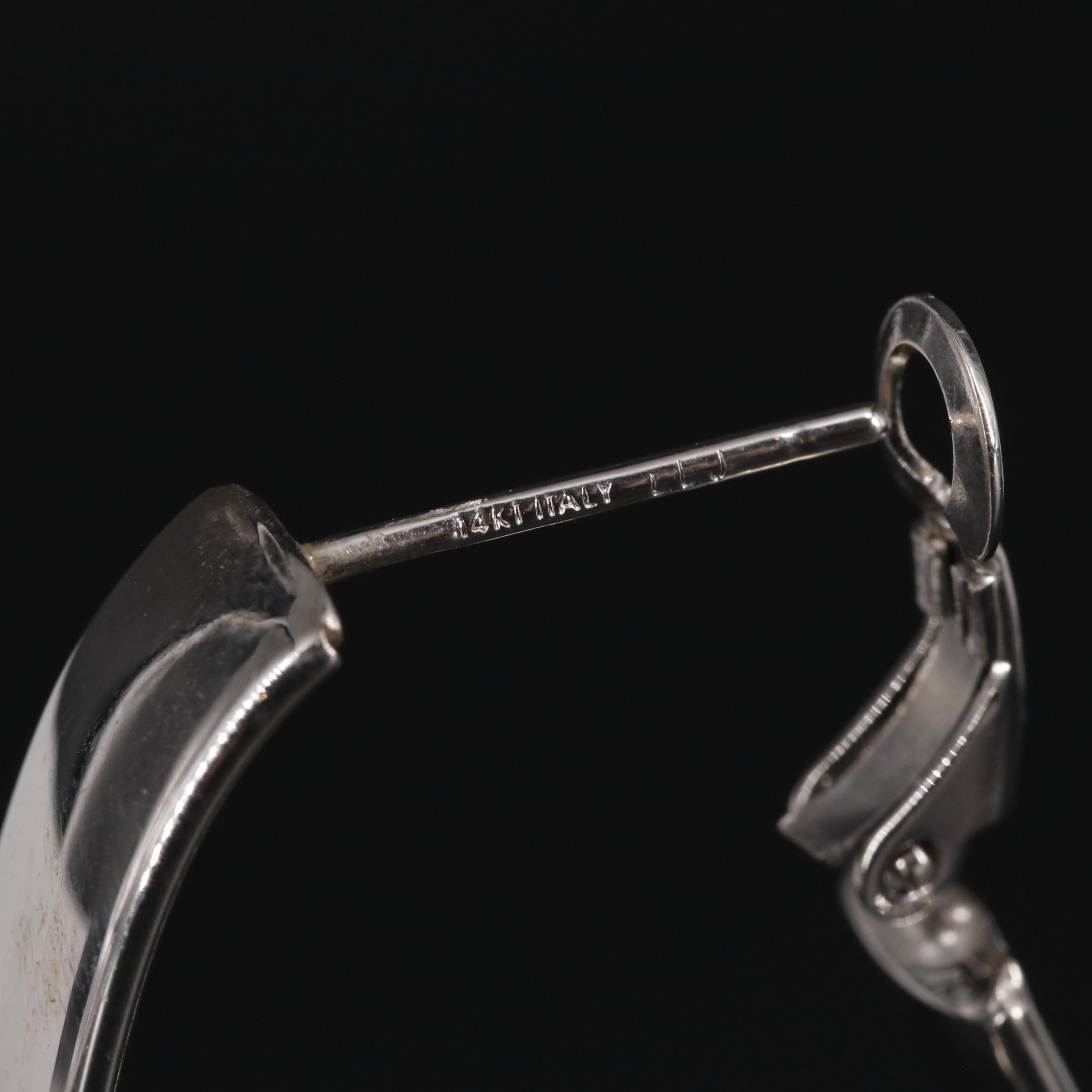 14K Triangle Hoop Earrings