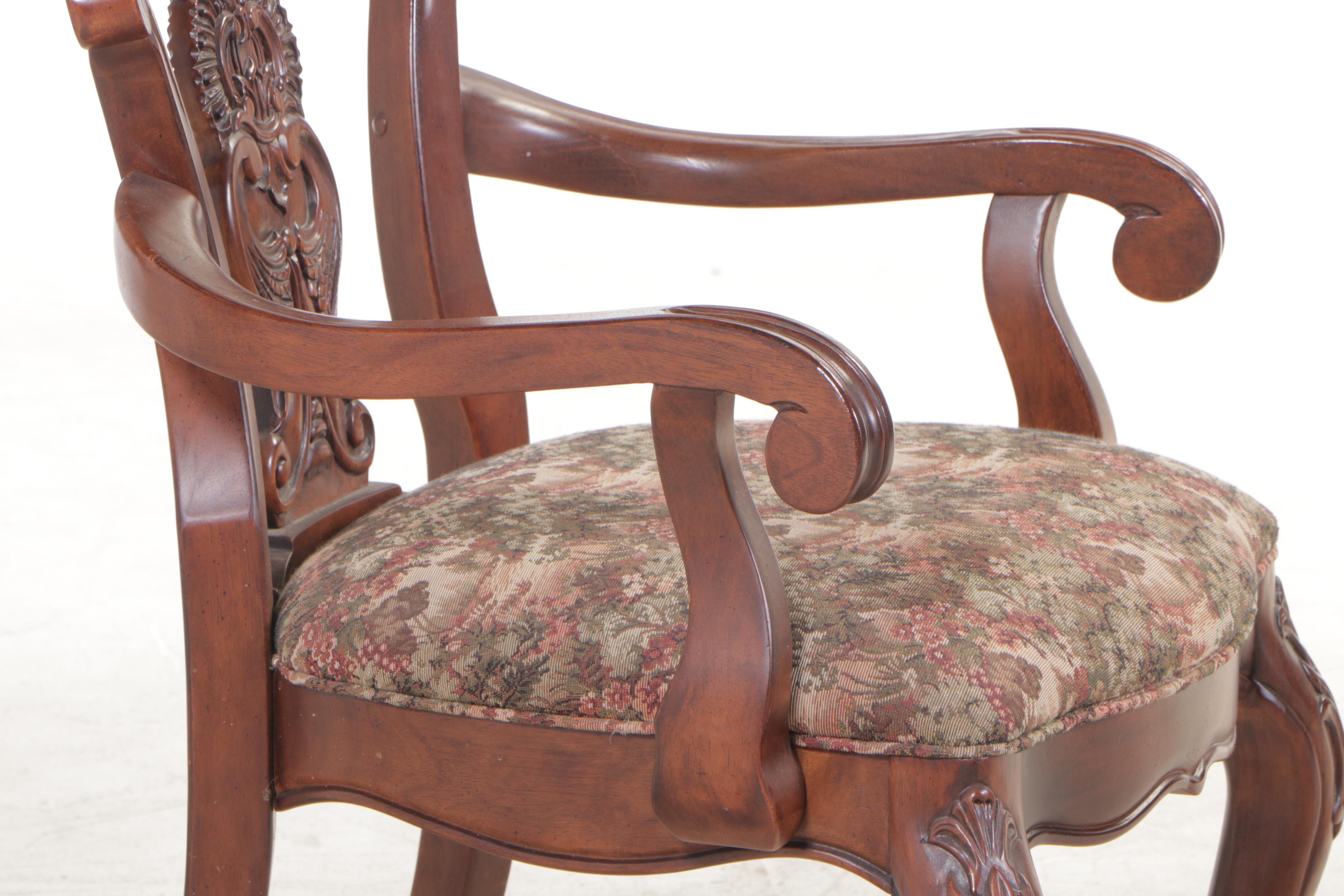 Seven-Piece Bernhardt "Grand Savannah" Mahogany-Stained Dining Set