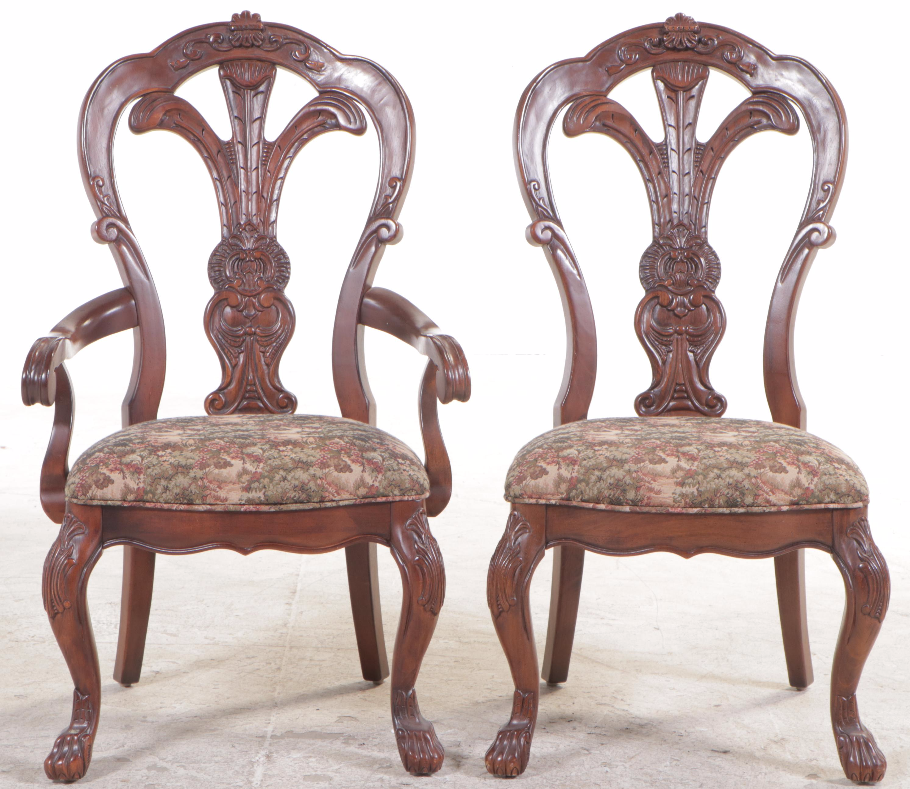 Seven-Piece Bernhardt "Grand Savannah" Mahogany-Stained Dining Set