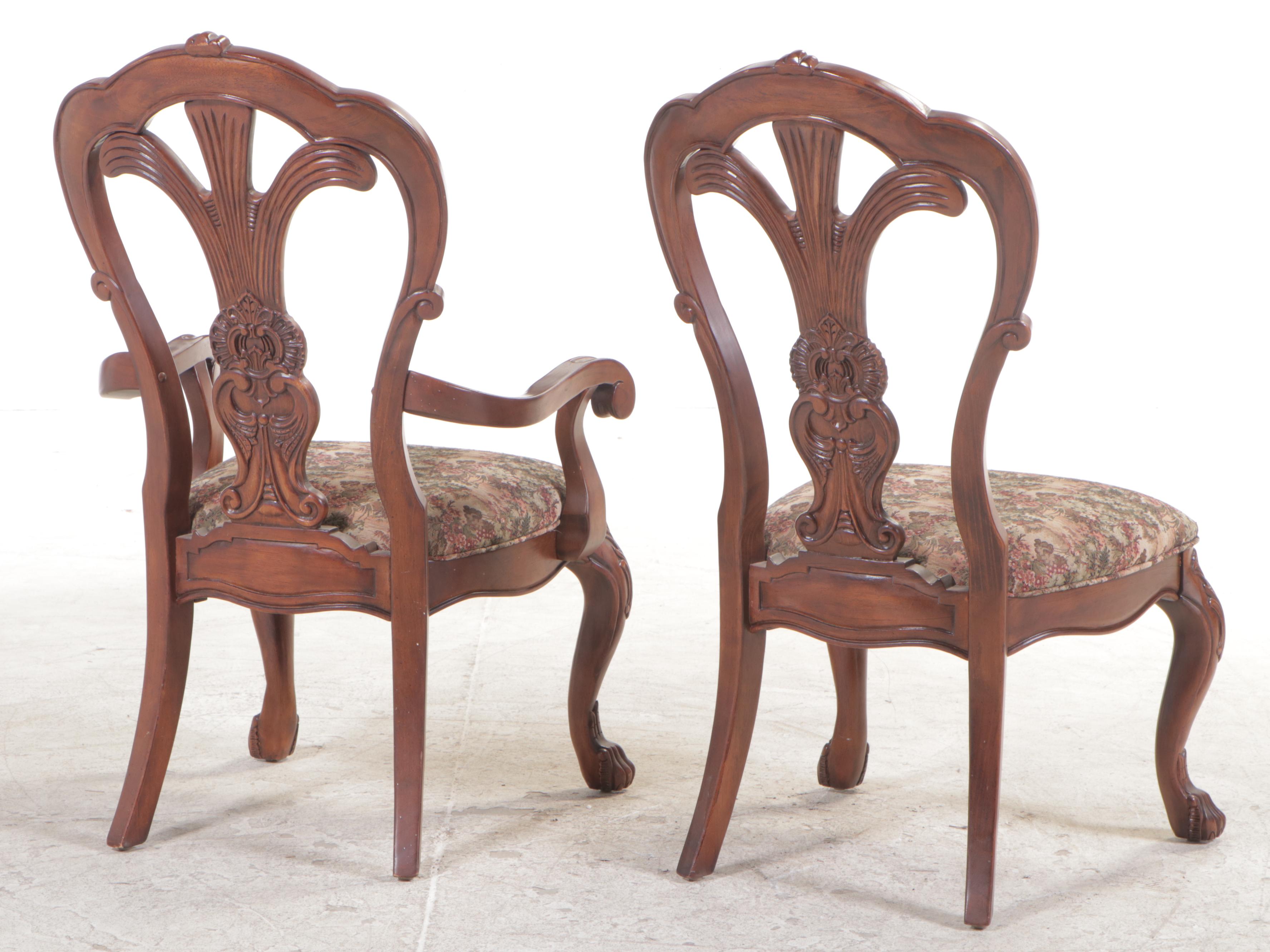 Seven-Piece Bernhardt "Grand Savannah" Mahogany-Stained Dining Set