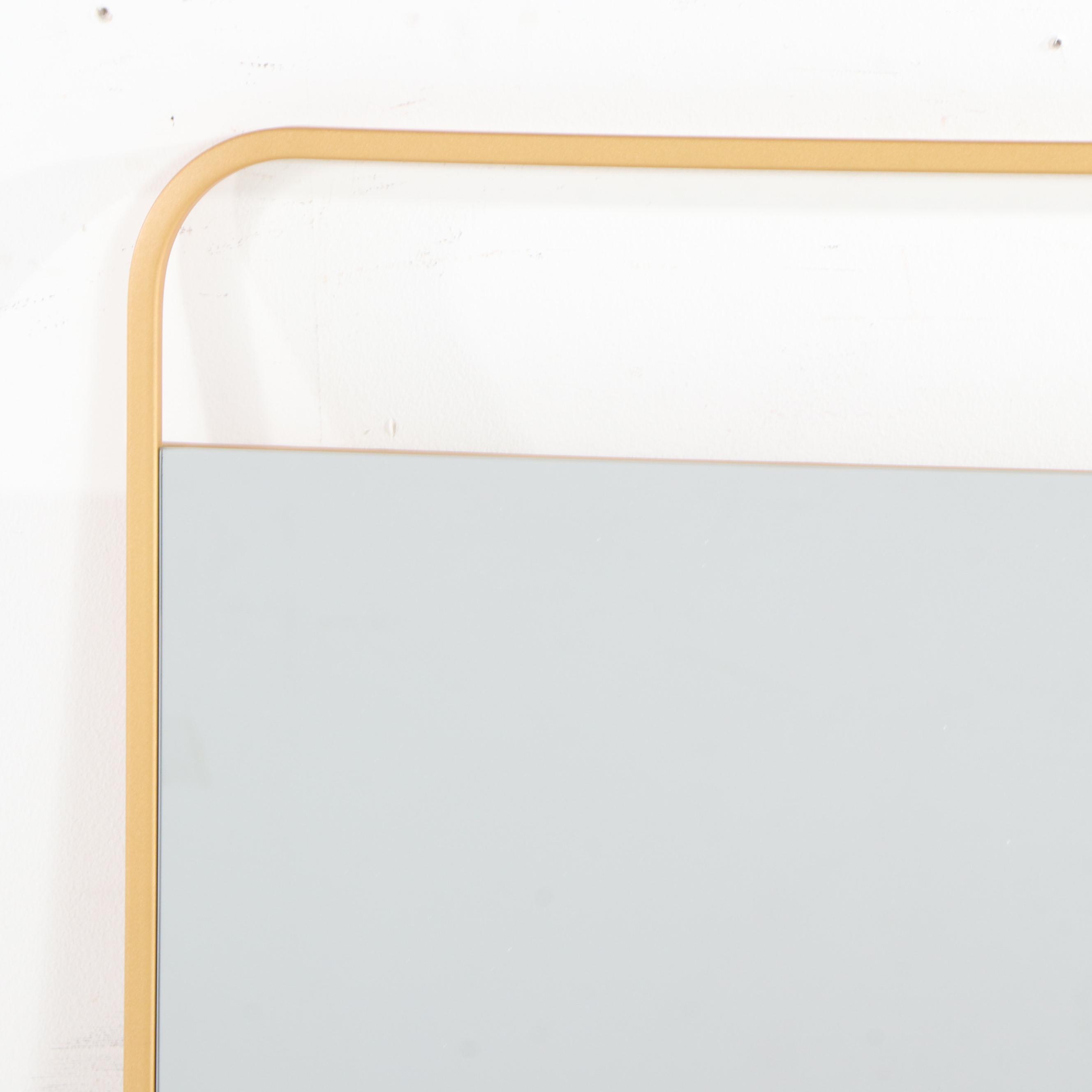 Threshold Modernist Gold Tone Framed Floating Wall Mirror