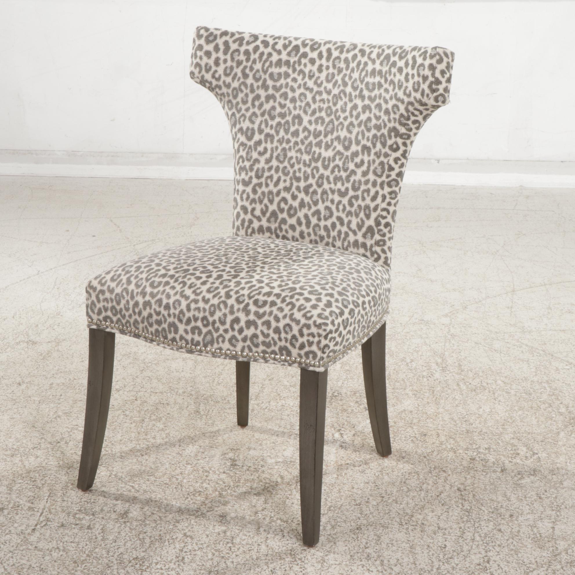 Ethan Allen "Clarendon" Gray-Stained Console Desk and "Ellen" Side Chair