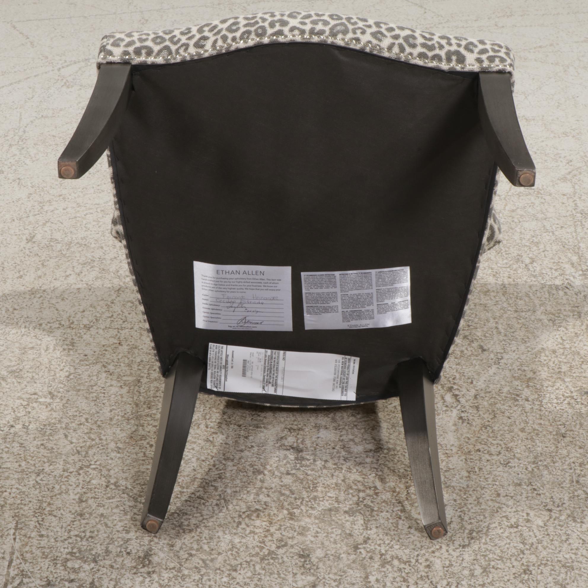 Ethan Allen "Clarendon" Gray-Stained Console Desk and "Ellen" Side Chair