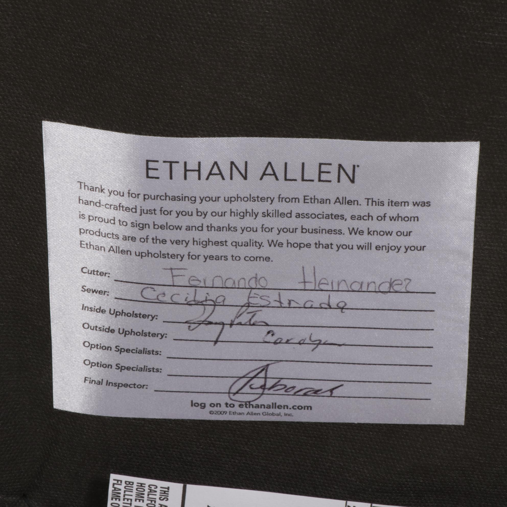 Ethan Allen "Clarendon" Gray-Stained Console Desk and "Ellen" Side Chair