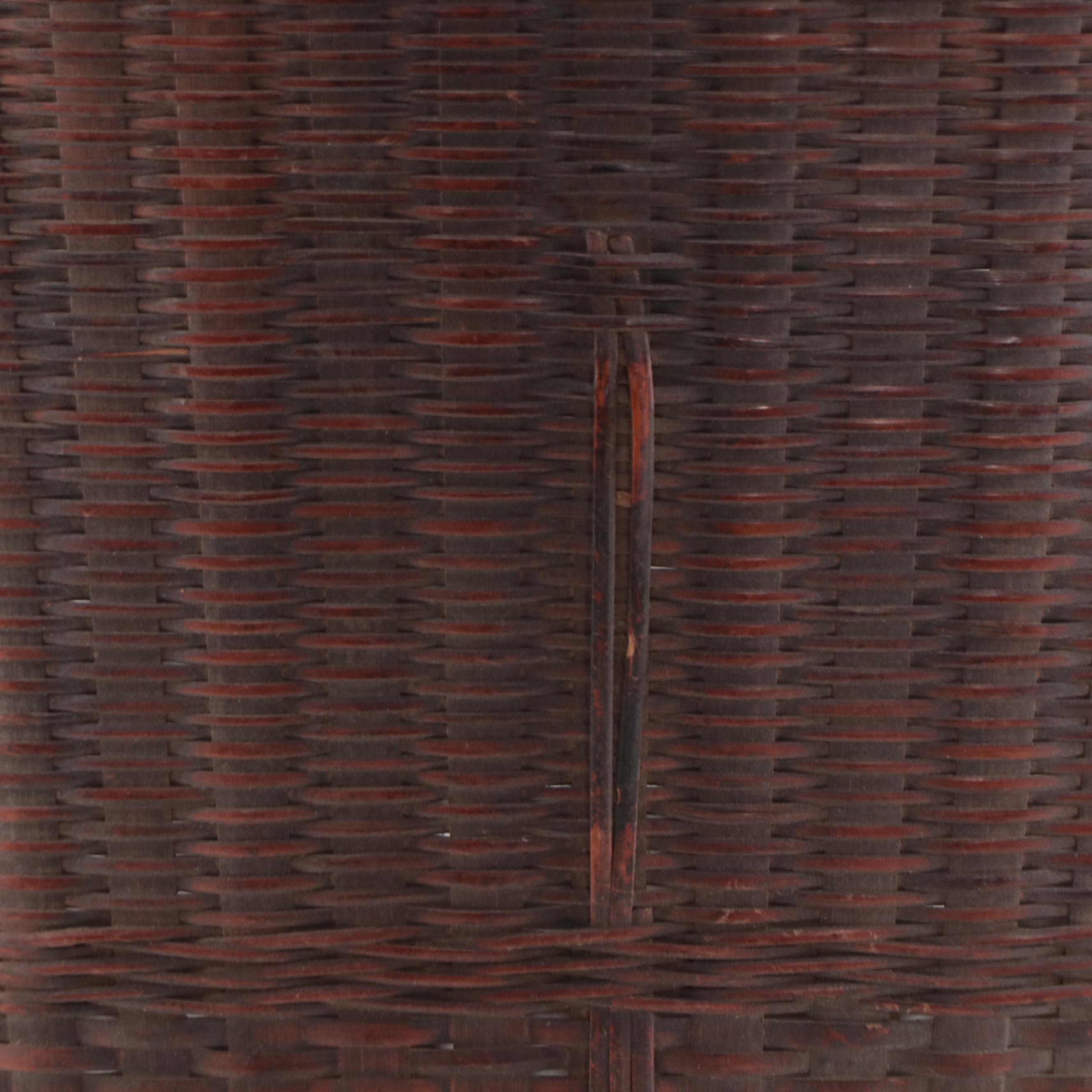 Philipine Woven Reed Back Pack Basket