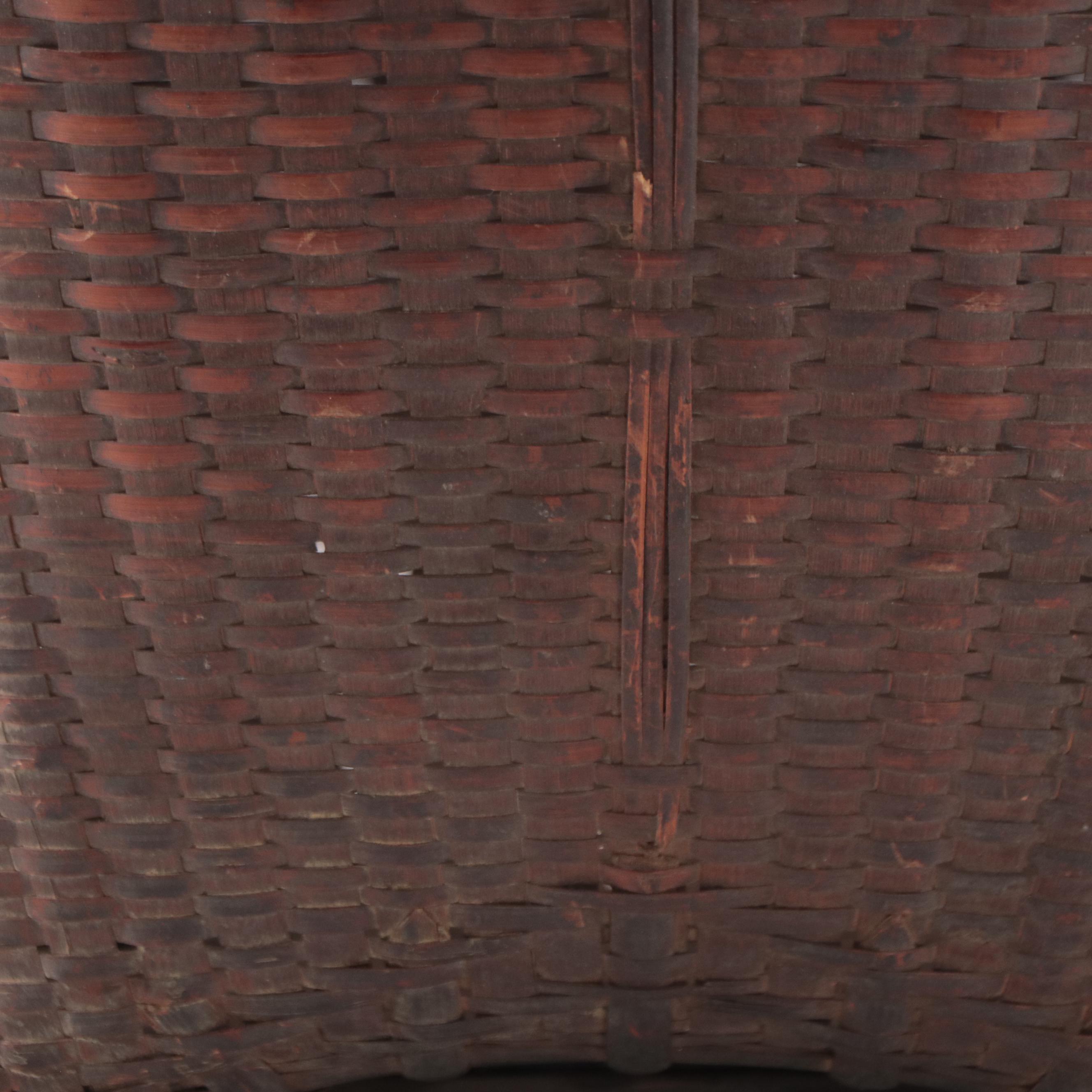 Philipine Woven Reed Back Pack Basket