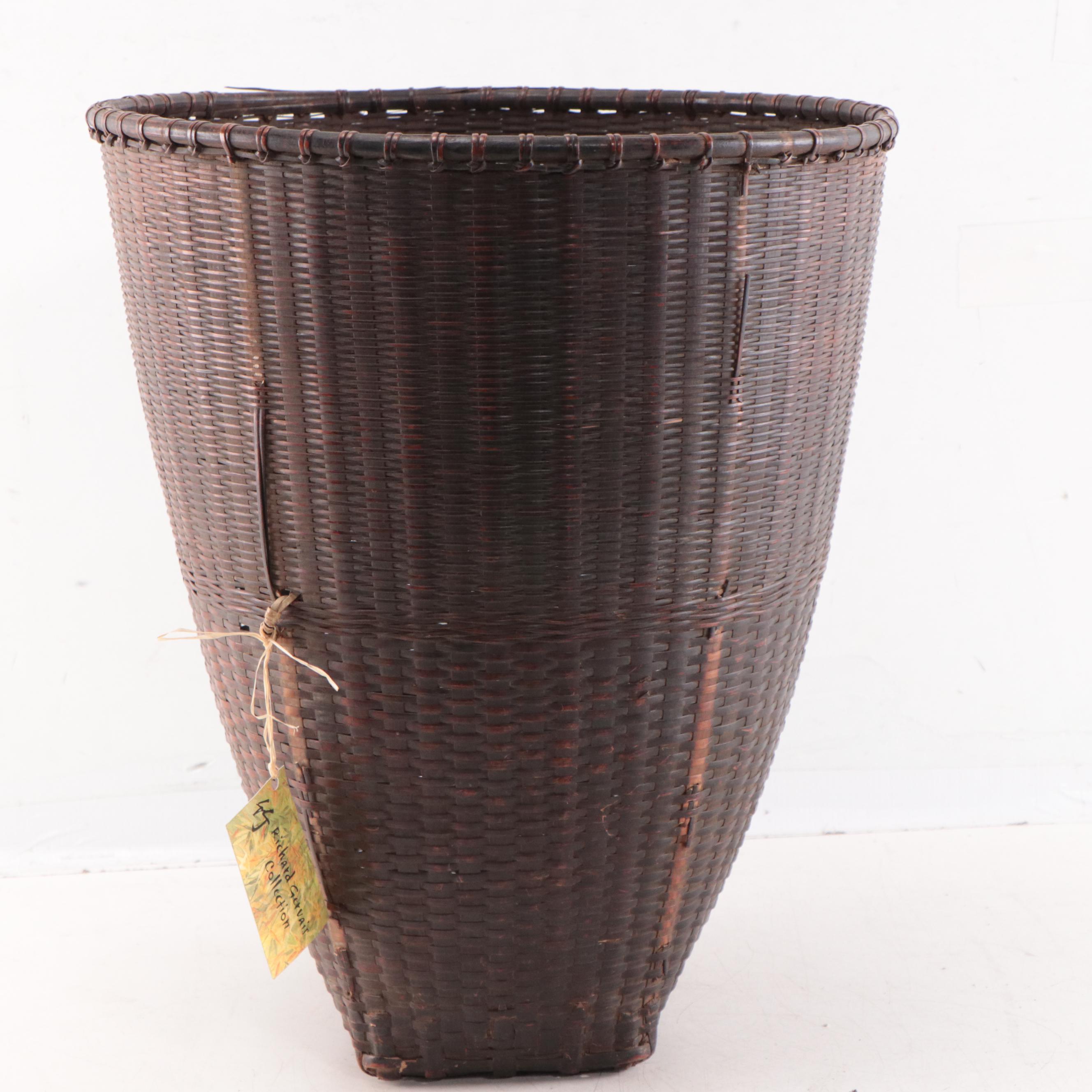 Philipine Woven Reed Back Pack Basket