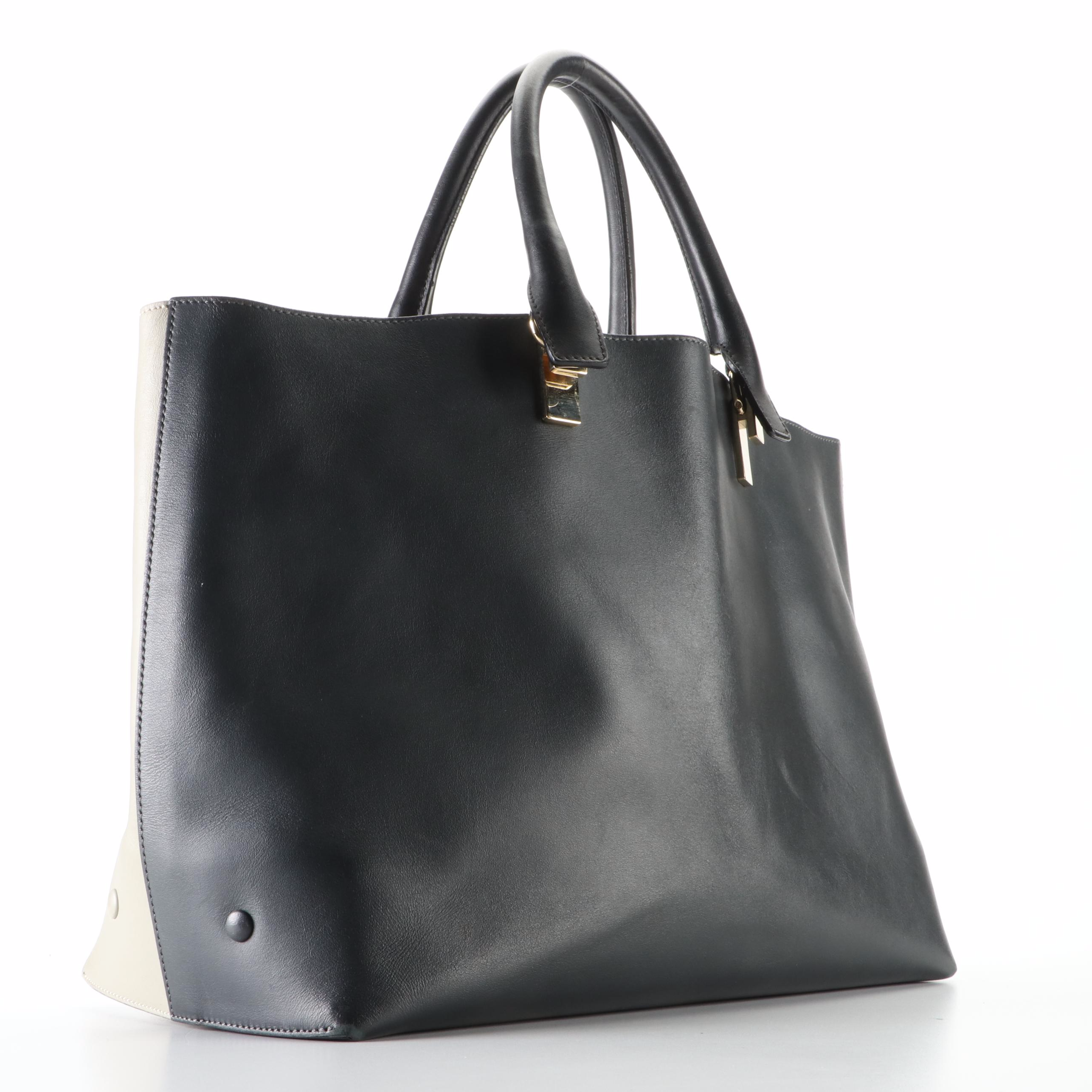 Chloé Baylee Tote in Bicolor Calfskin Leather