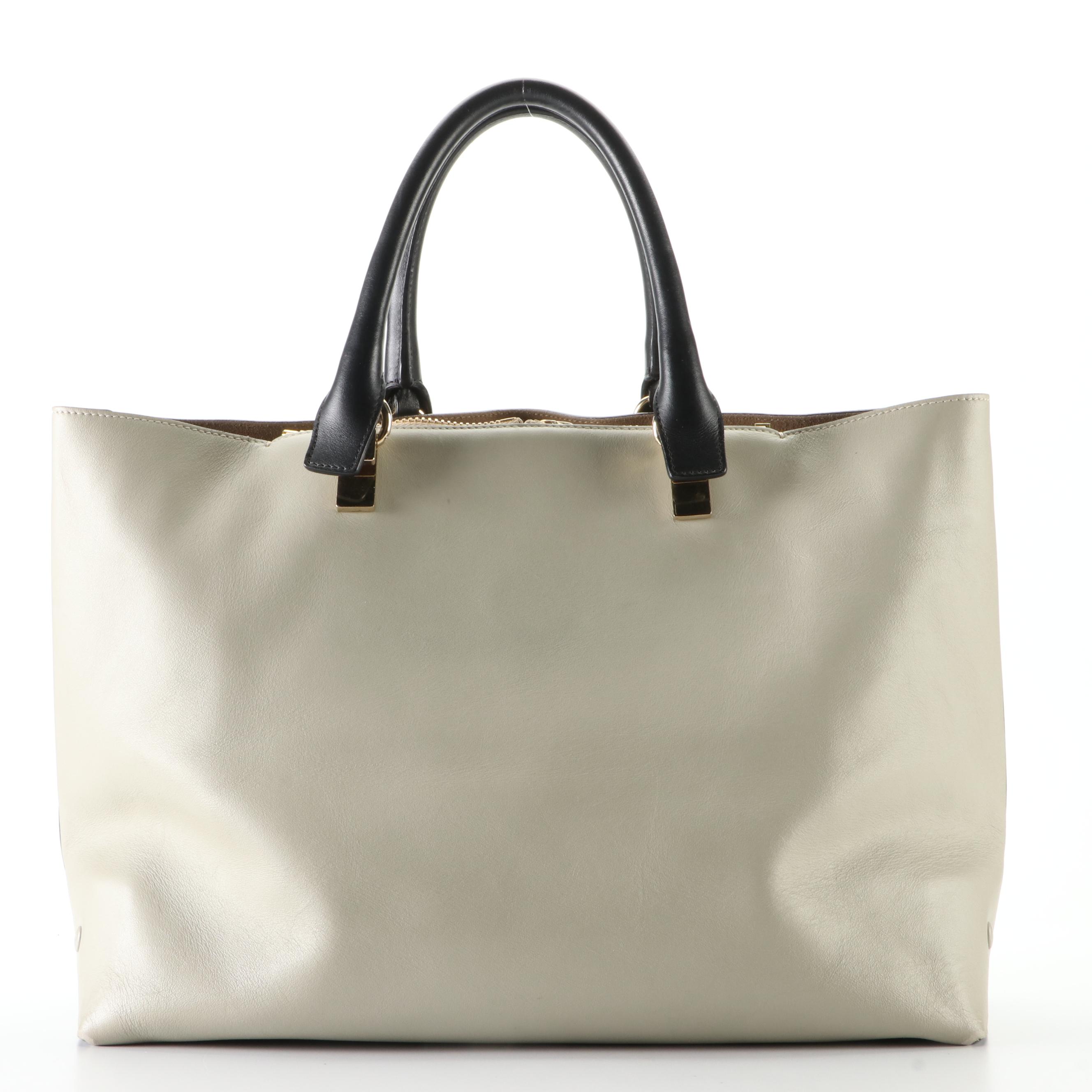 Chloé Baylee Tote in Bicolor Calfskin Leather