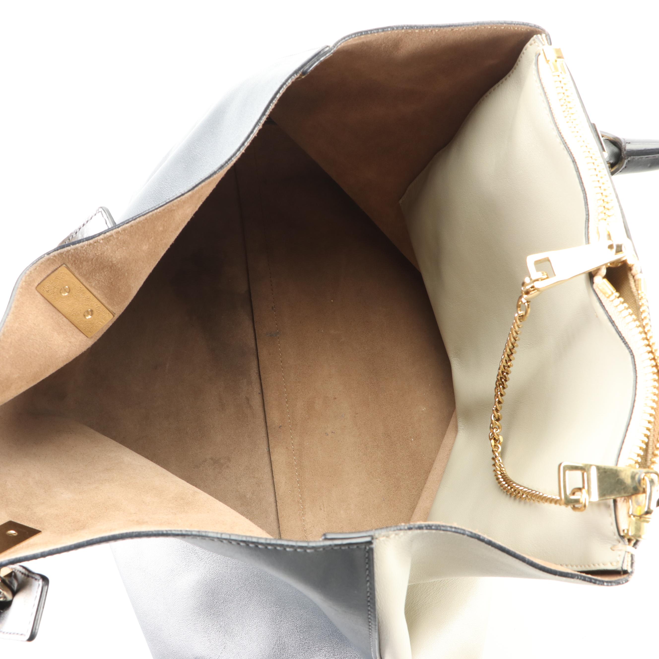 Chloé Baylee Tote in Bicolor Calfskin Leather