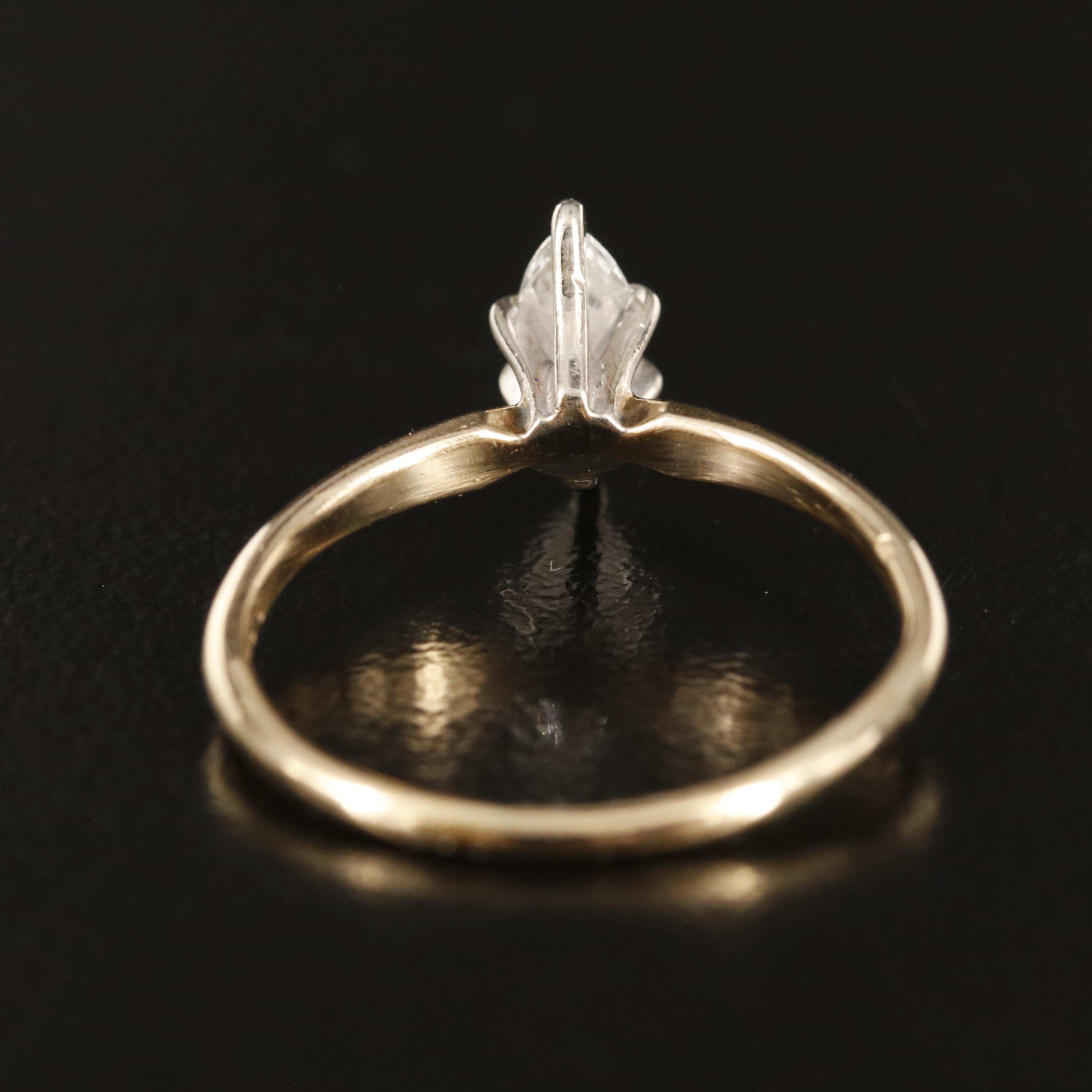 14K 0.32 CT Diamond Solitaire Ring