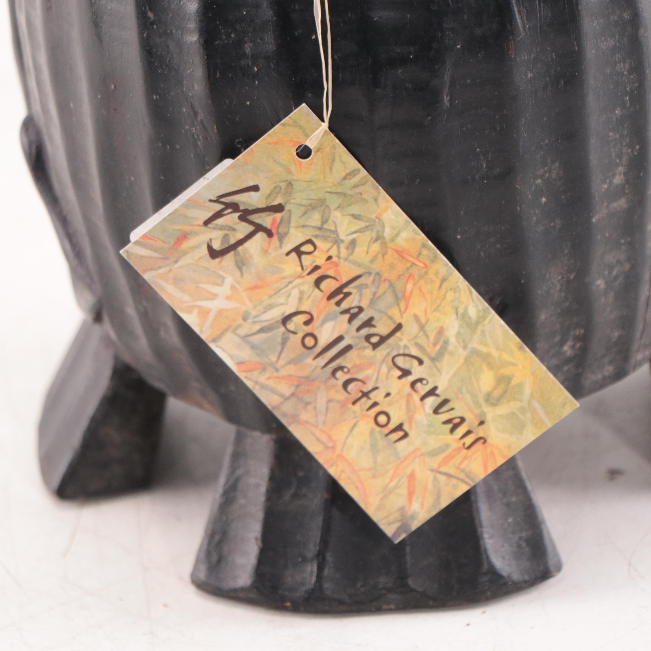 Ifugao "Bulul" Hand-Carved Wooden Lidded Jar, Philippines