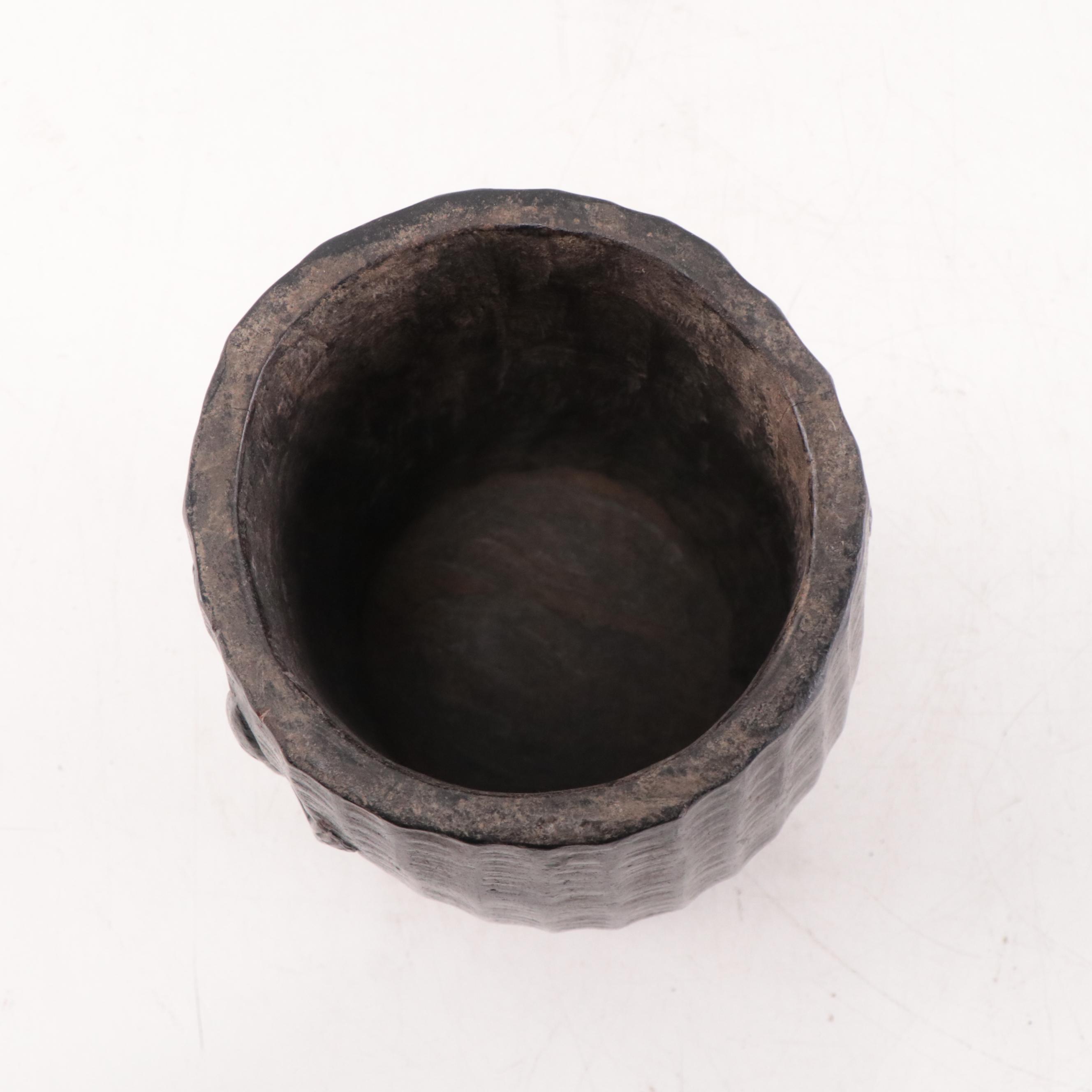 Ifugao "Bulul" Hand-Carved Wooden Lidded Jar, Philippines