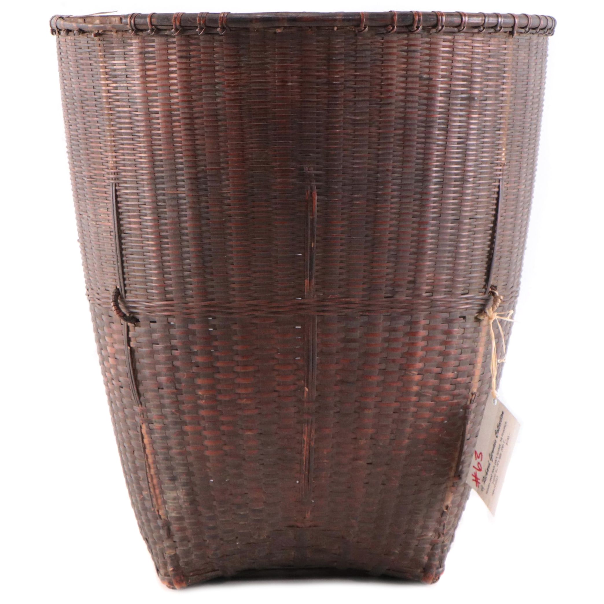 Philipine Woven Reed Back Pack Basket