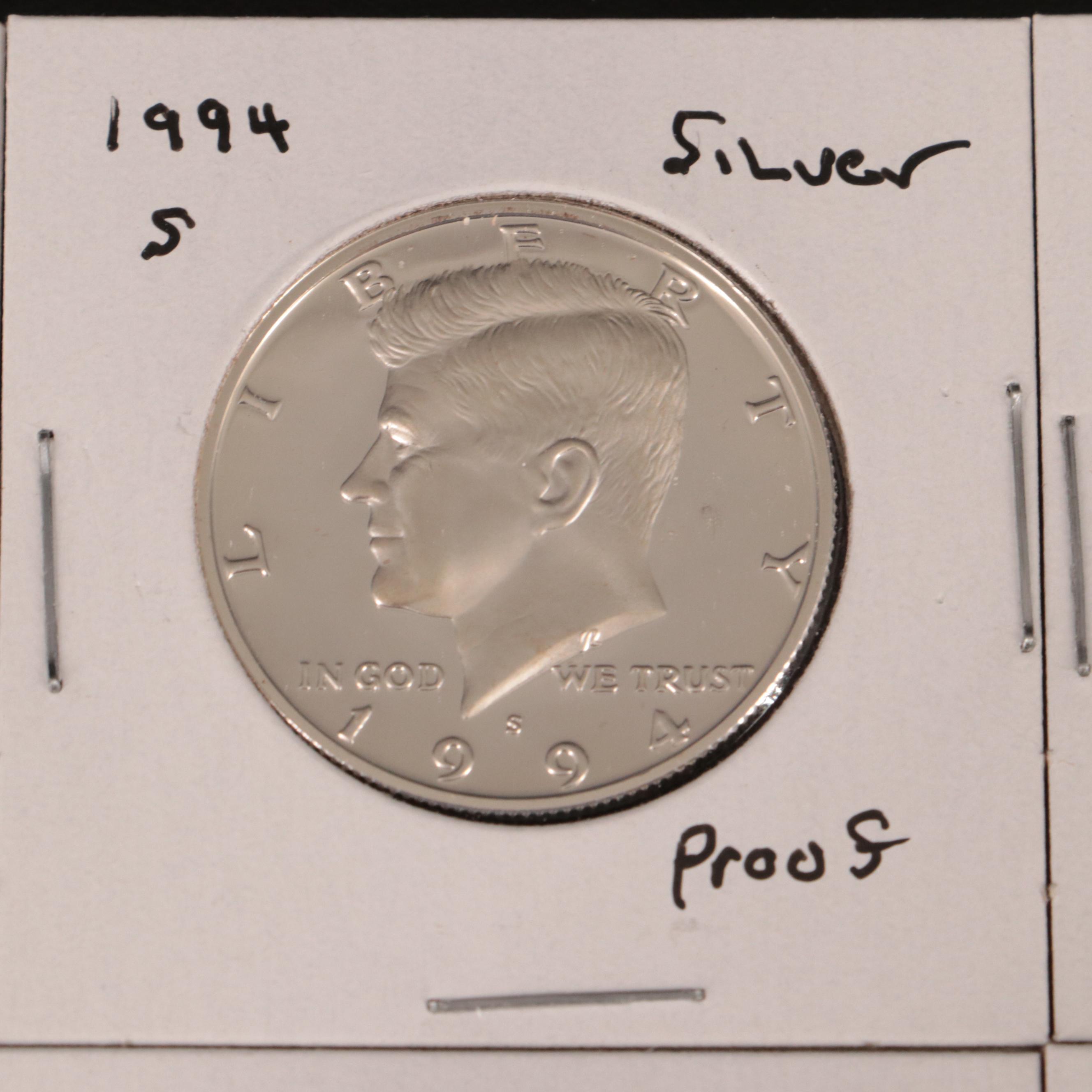 Twenty-Three Kennedy Silver Proof Half Dollars, 1992-S to 2014-S