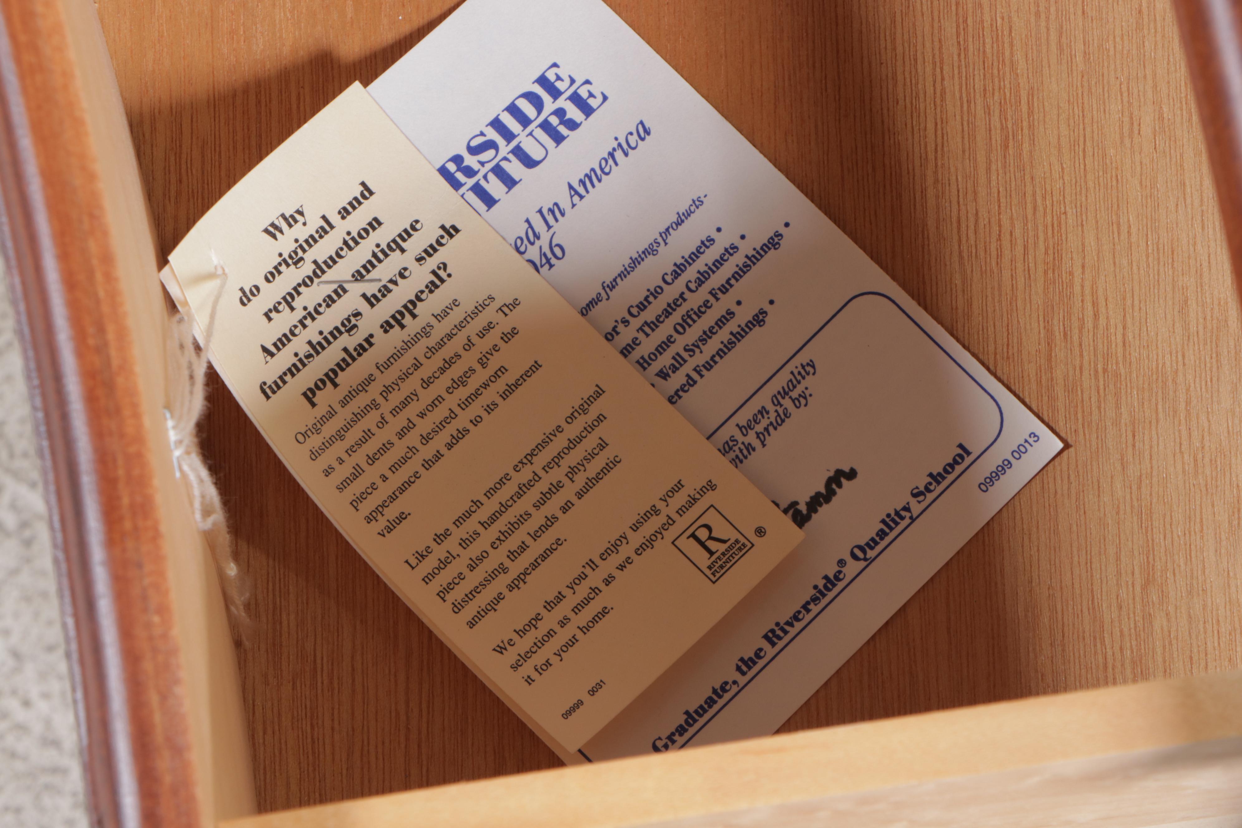 Riverside Furniture Federal Style Cherrywood Four-Drawer Coffee Table