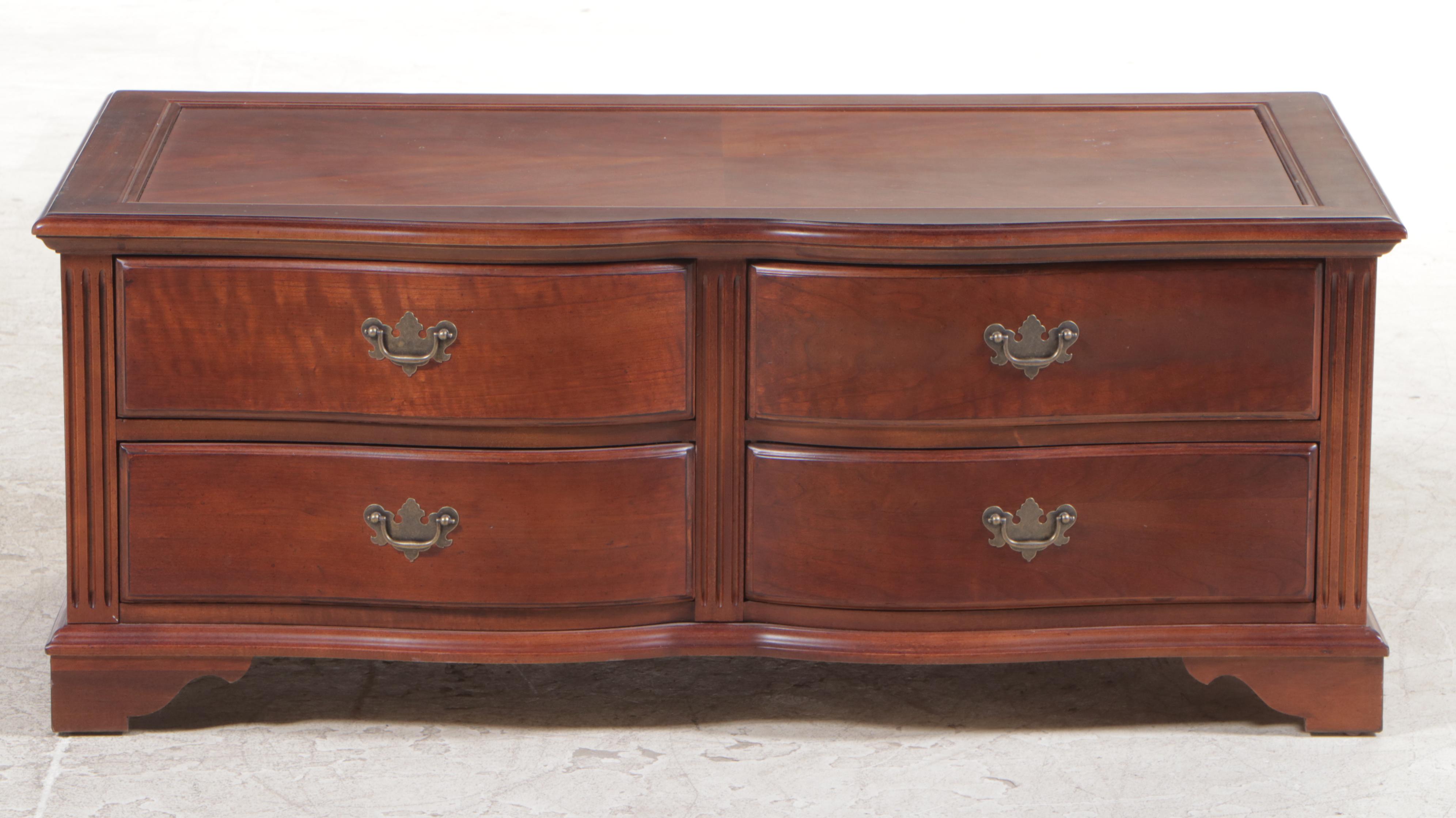 Riverside Furniture Federal Style Cherrywood Four-Drawer Coffee Table