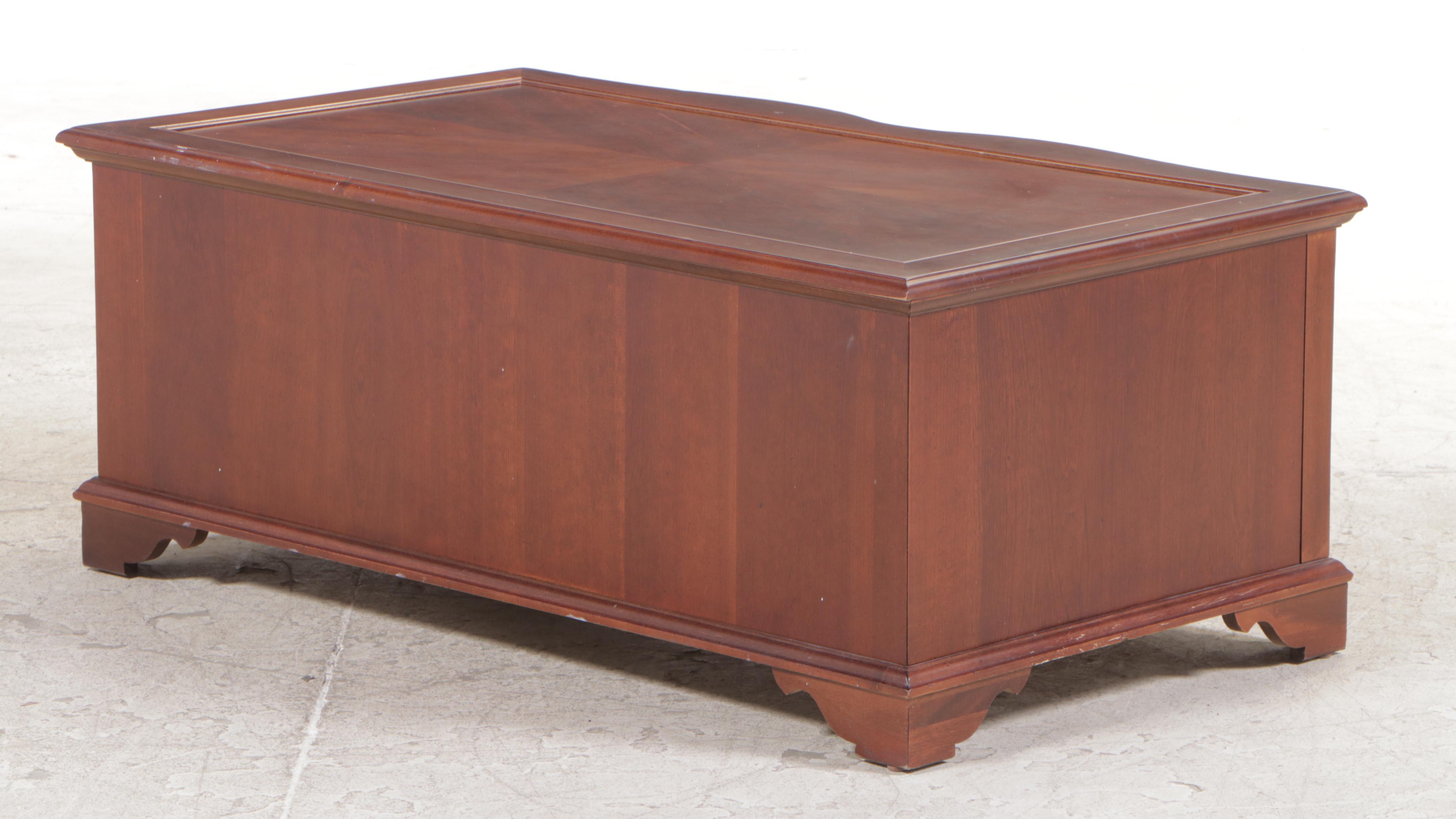 Riverside Furniture Federal Style Cherrywood Four-Drawer Coffee Table