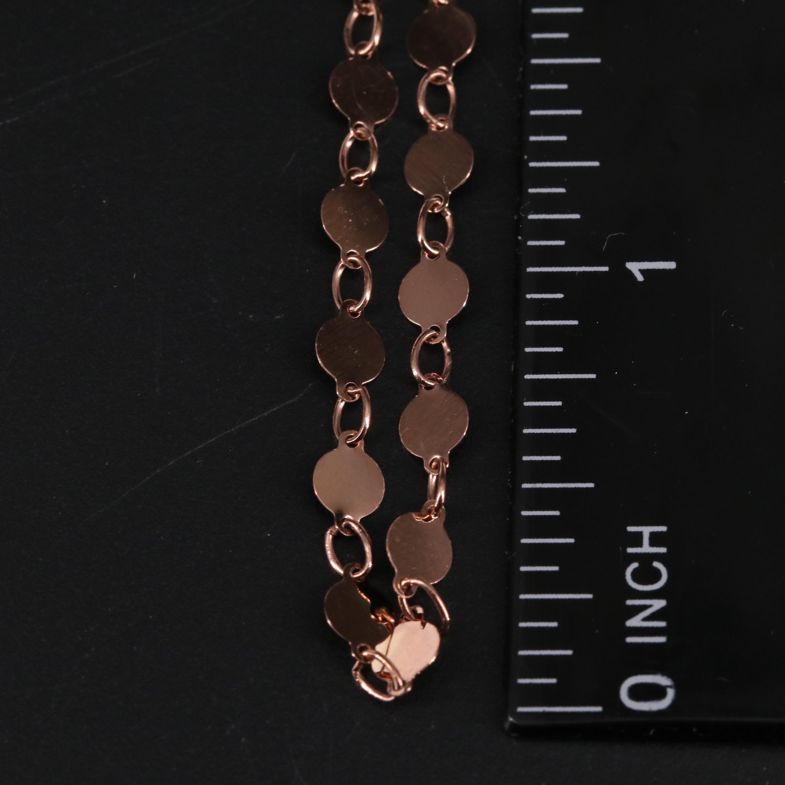 14K Rose Gold Fancy Link Necklace
