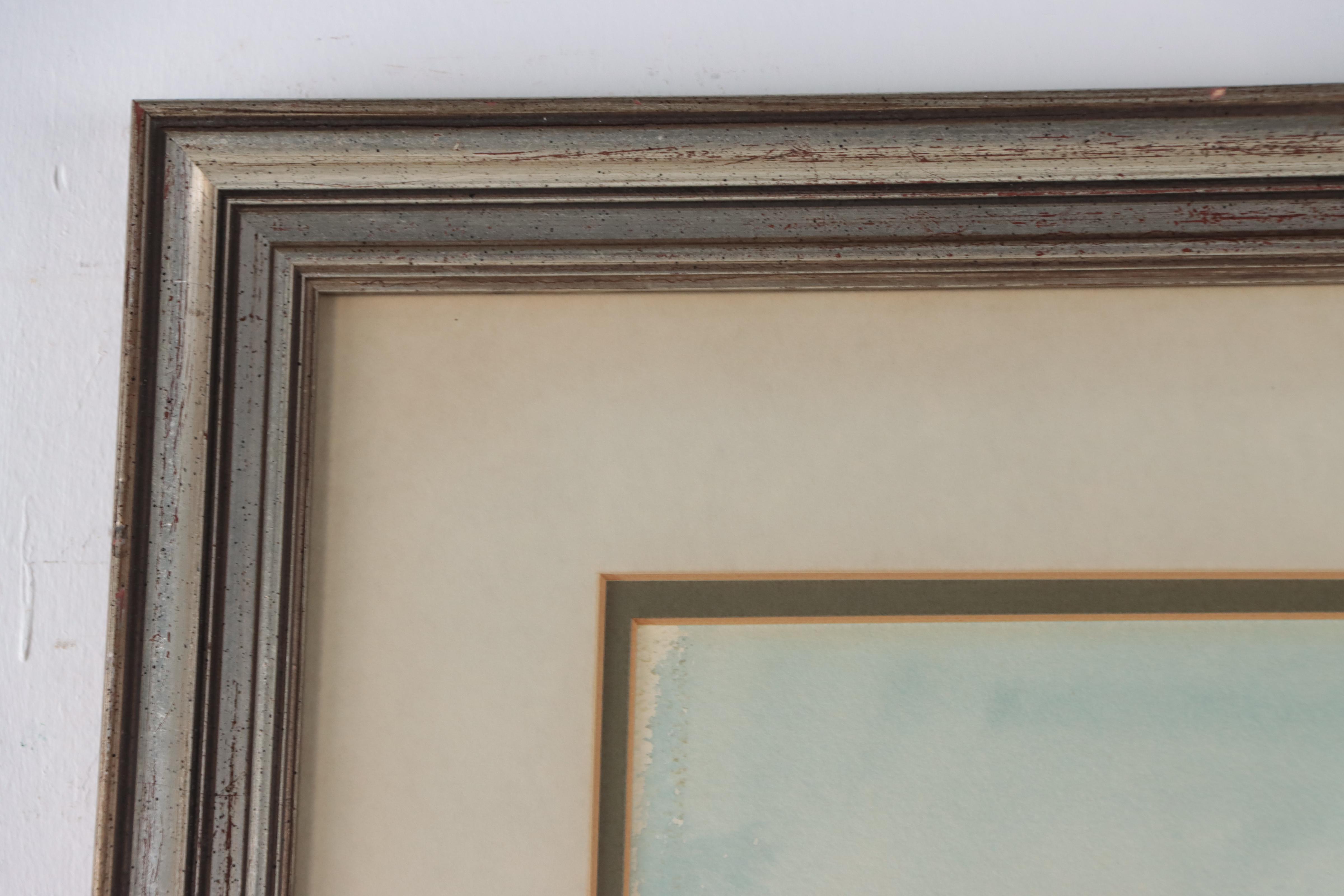 Roland Rogers Watercolor Painting of Harbor Scene