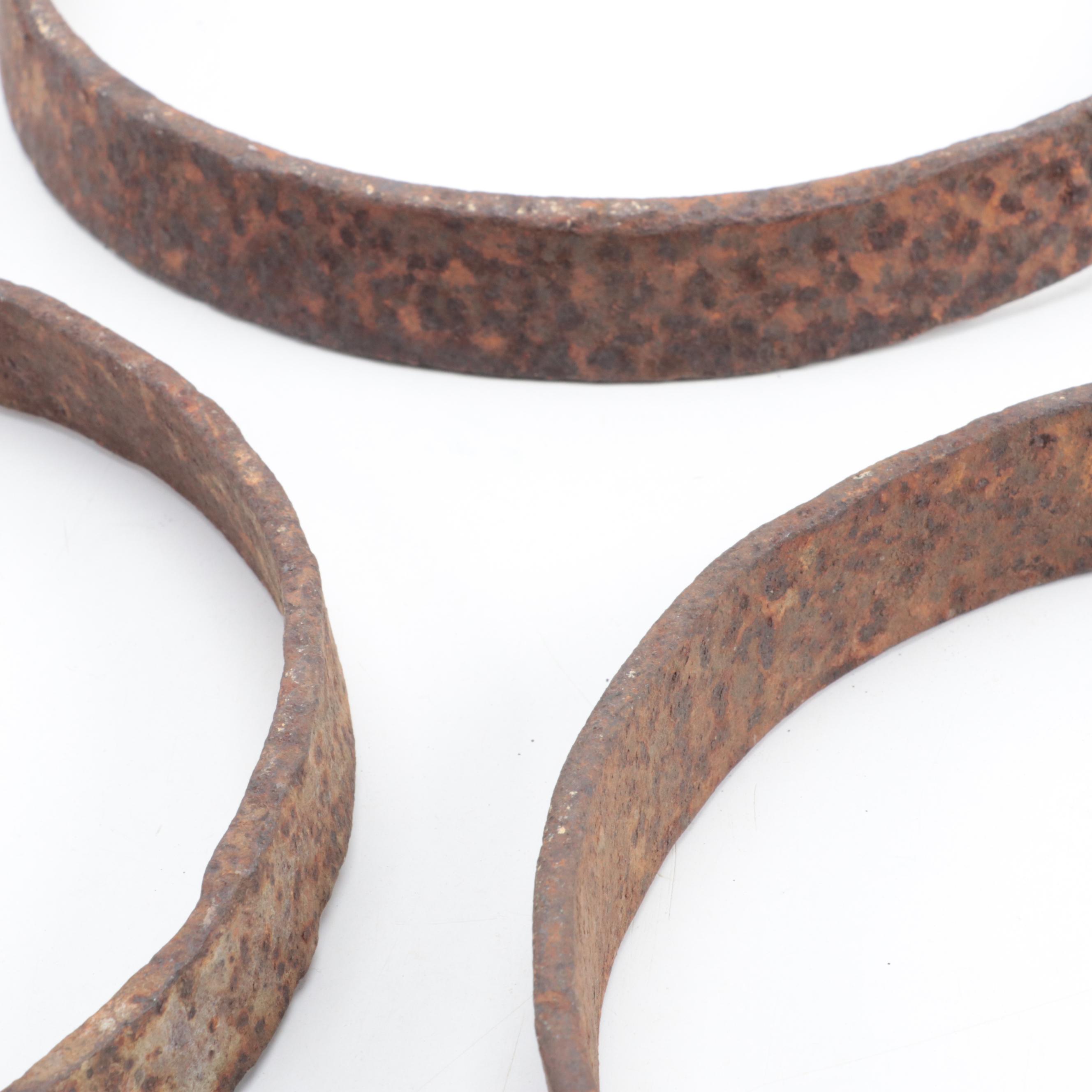 Wrought Iron Wheel Frames, 19th Century