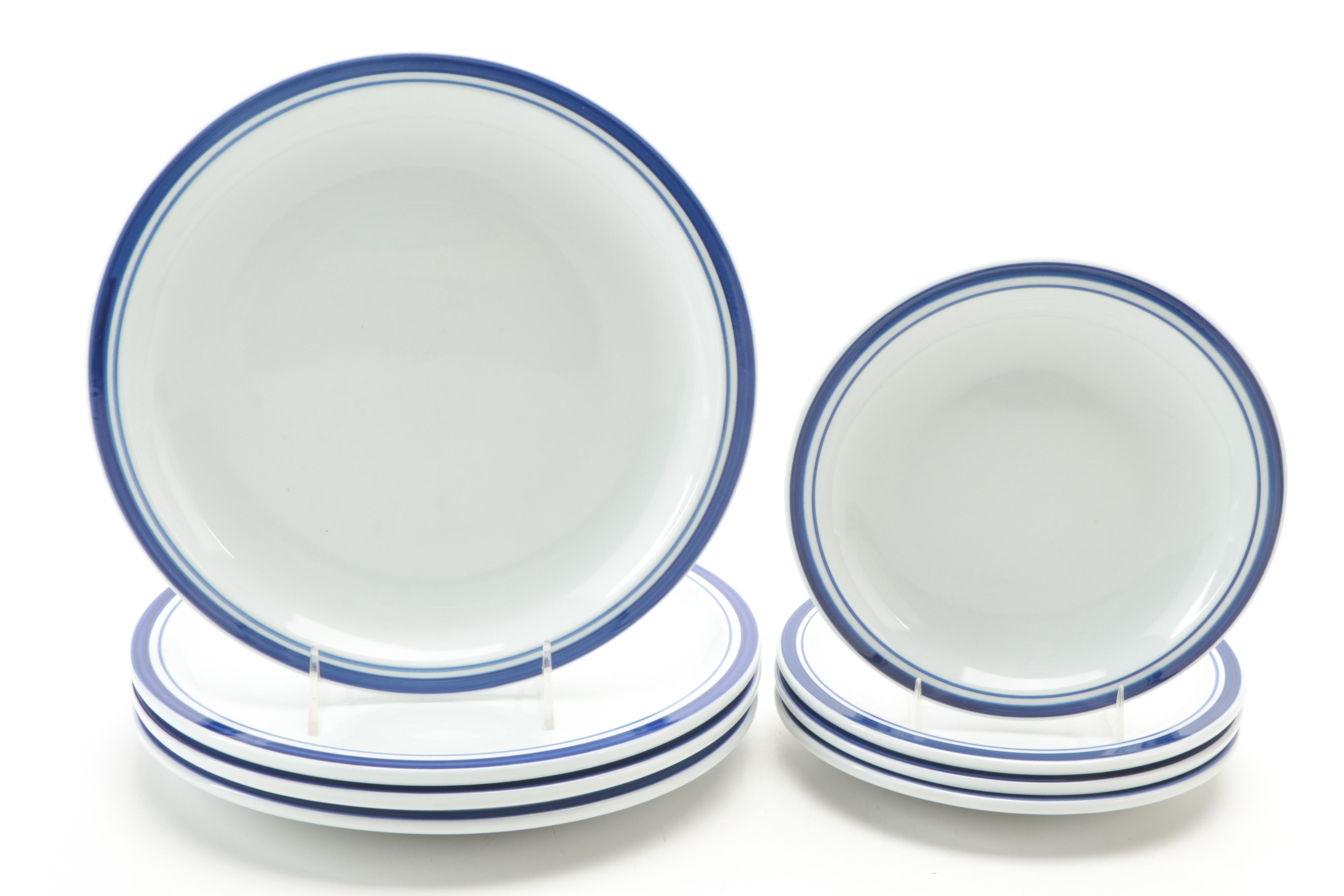 Pottery Barn and Crown Ceramic Plates with Other Splatterware Bowls