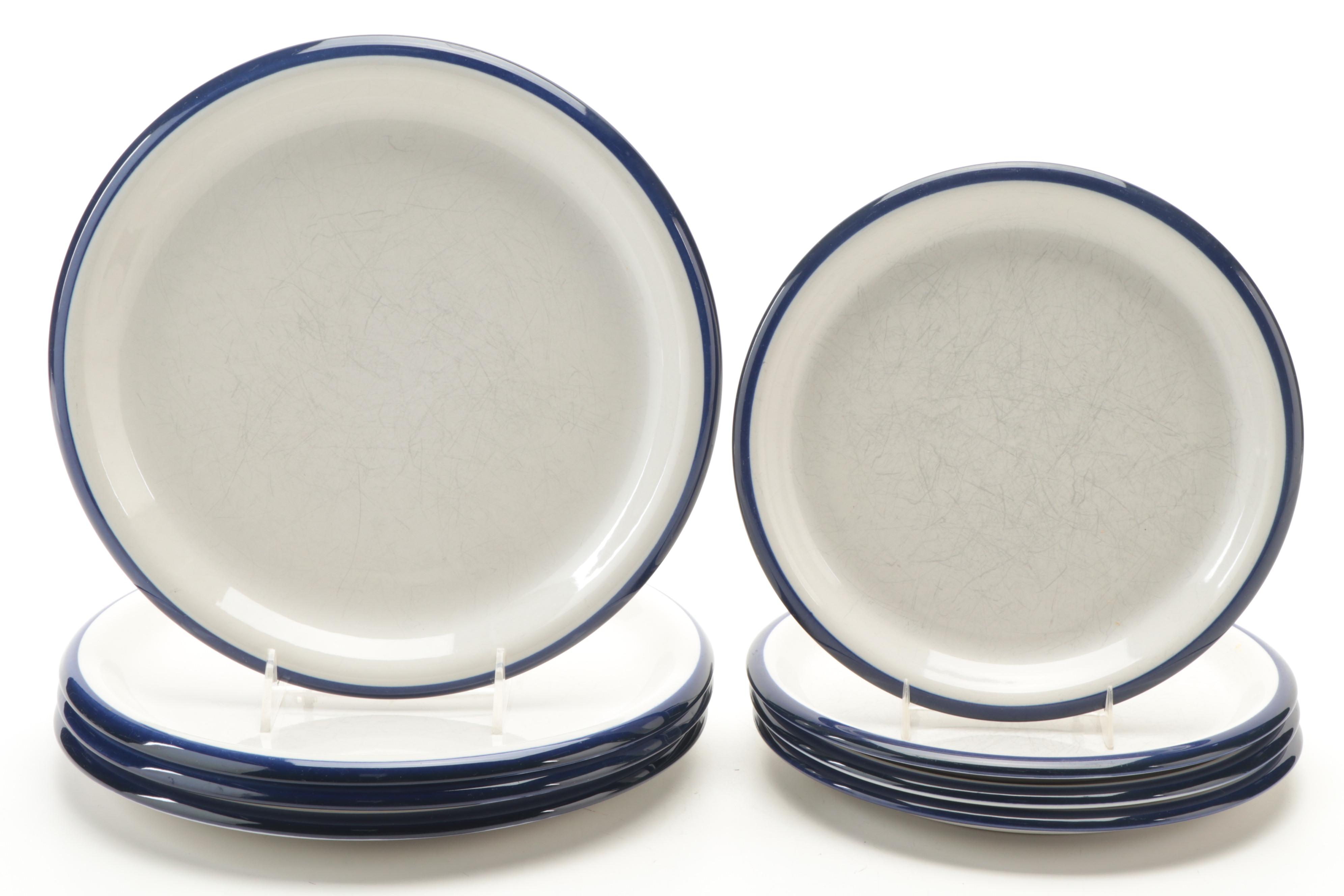 Pottery Barn and Crown Ceramic Plates with Other Splatterware Bowls