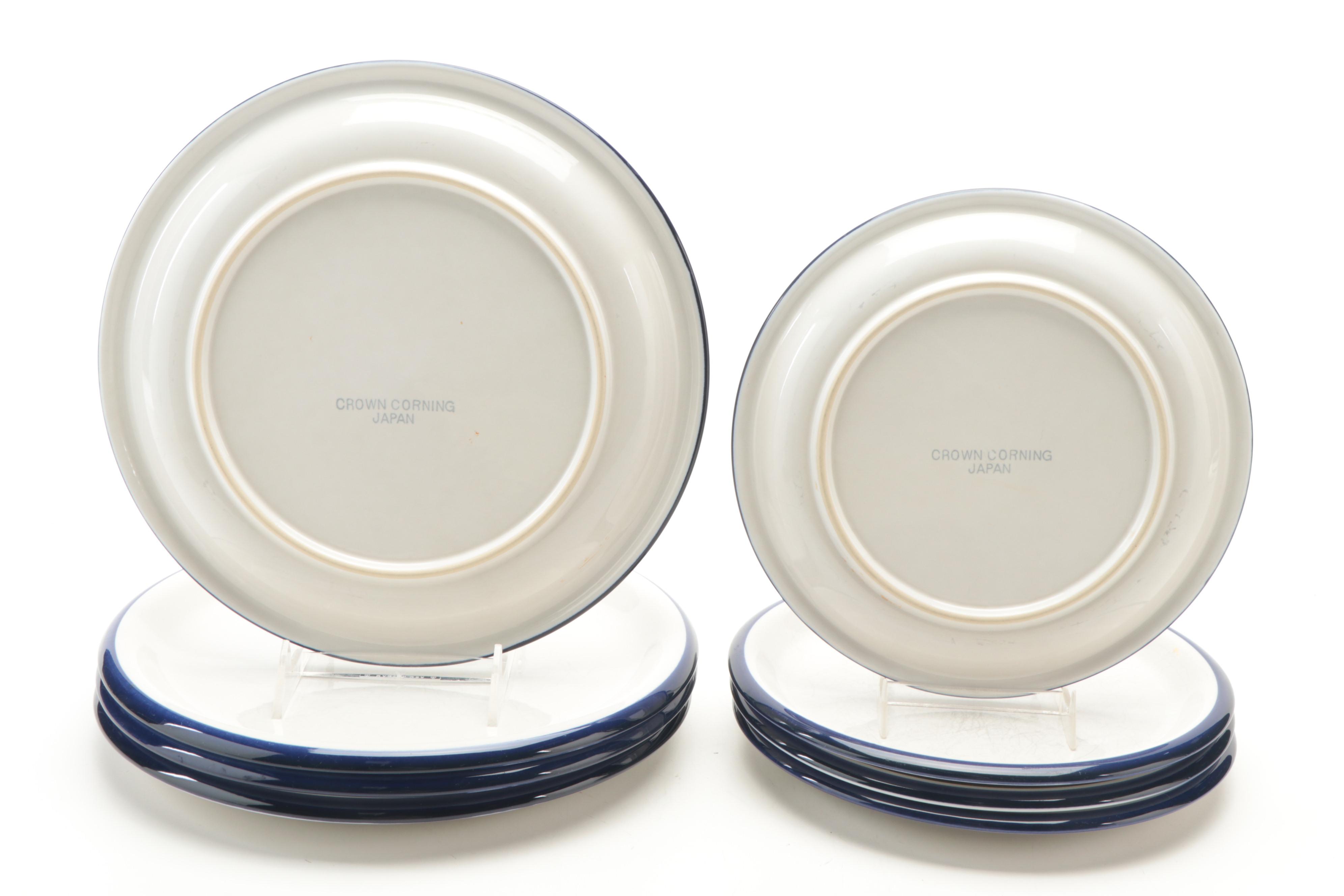 Pottery Barn and Crown Ceramic Plates with Other Splatterware Bowls