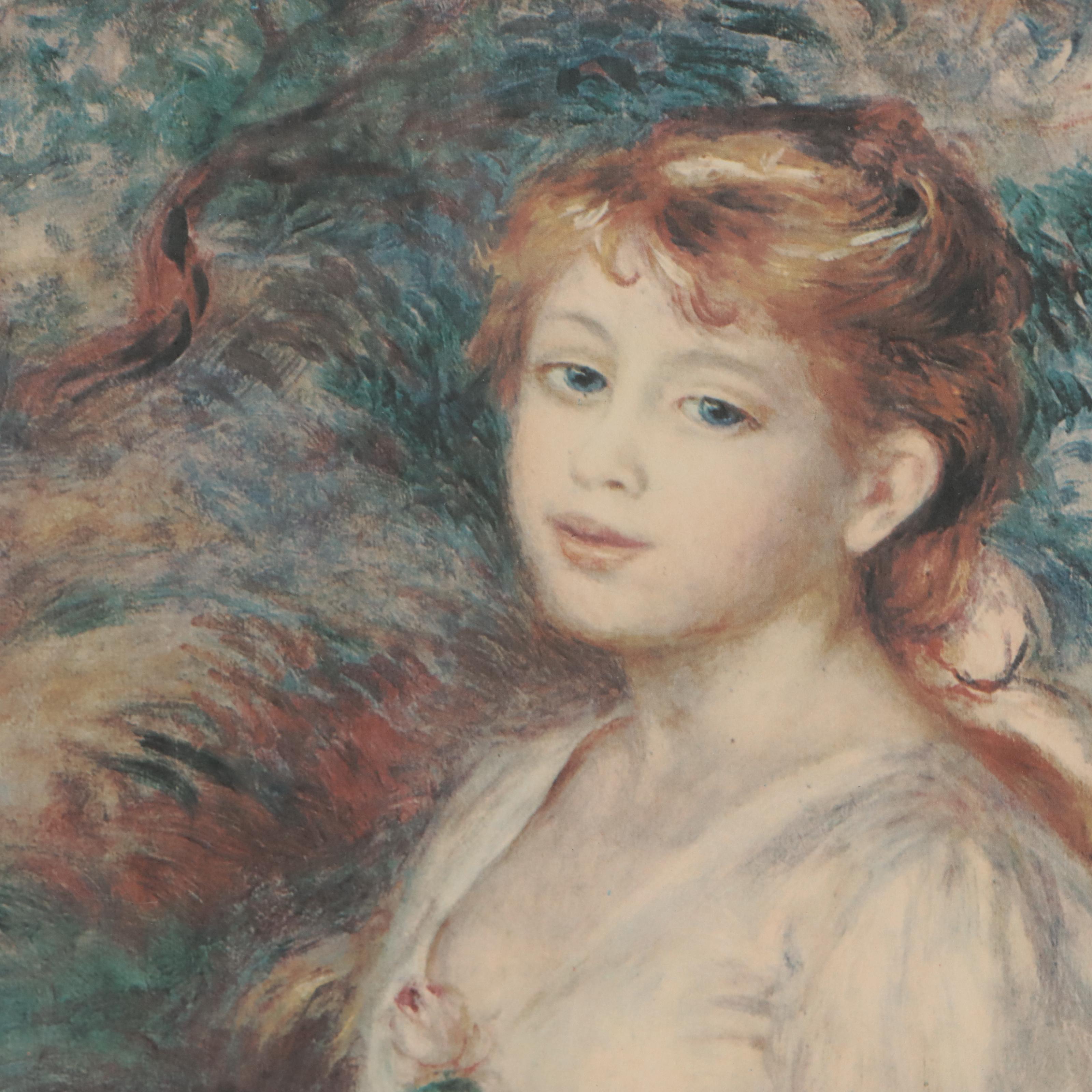 Offset Lithograph After Pierre Auguste-Renoir "Portrait of a Young Lady"