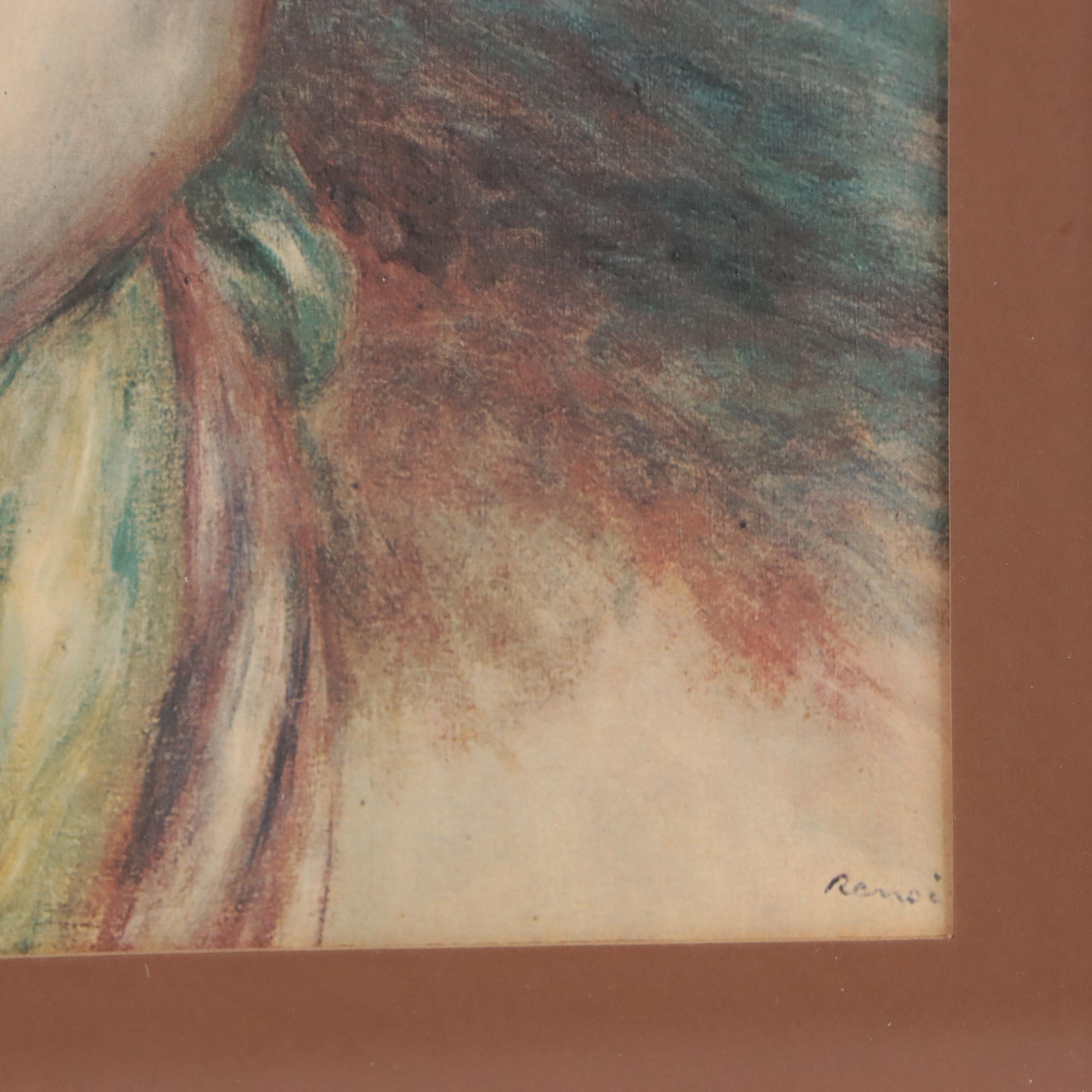 Offset Lithograph After Pierre Auguste-Renoir "Portrait of a Young Lady"