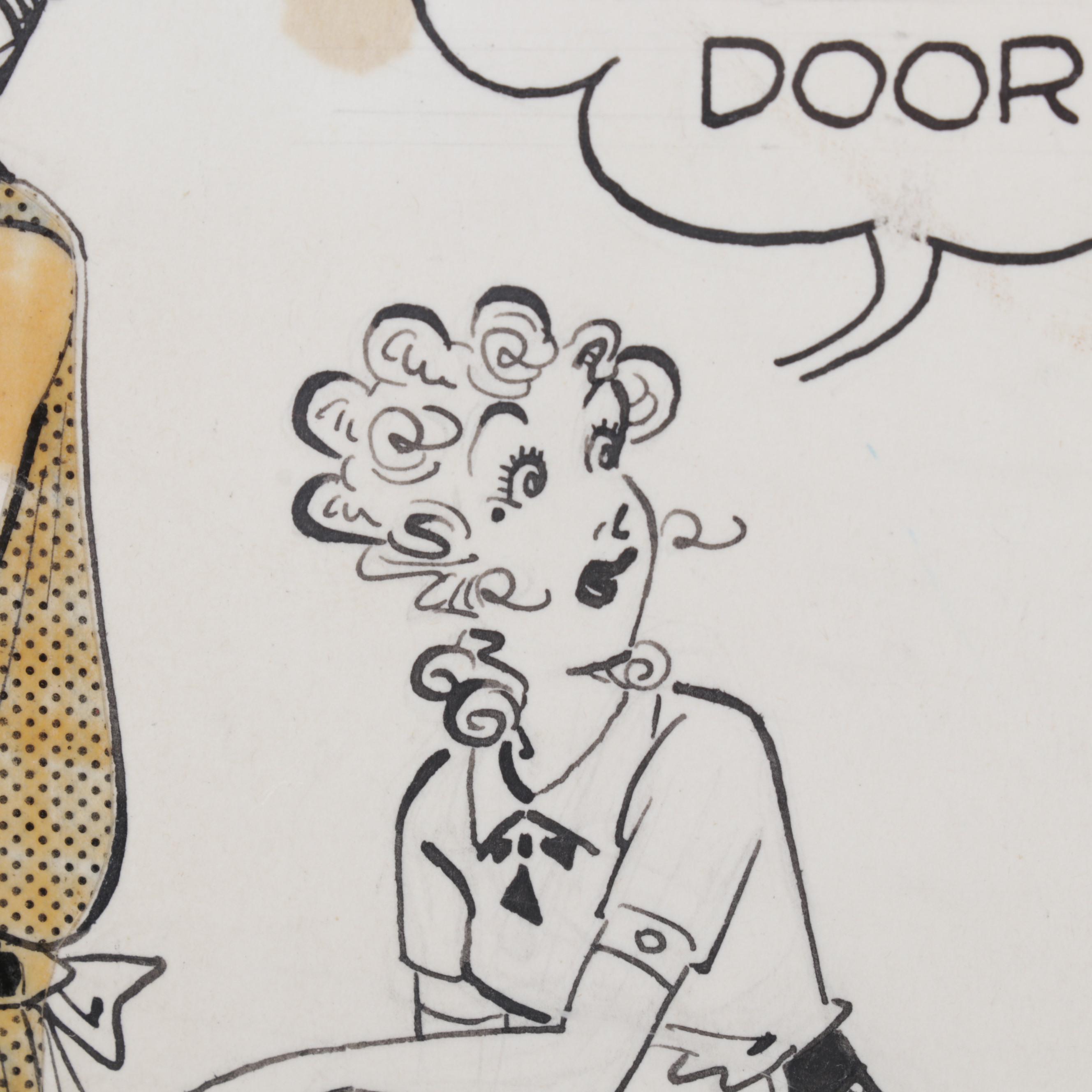 Chic Young "Blondie" Original Comic Strip, 1958